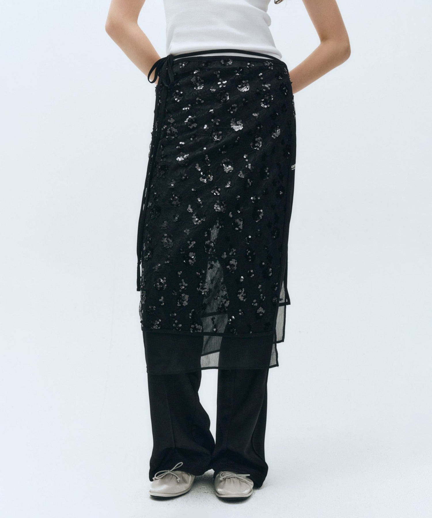 Marithe & Francois Girbaud - Layered Skirt (Black) product image 4 | TRAB K-Fashion Australia