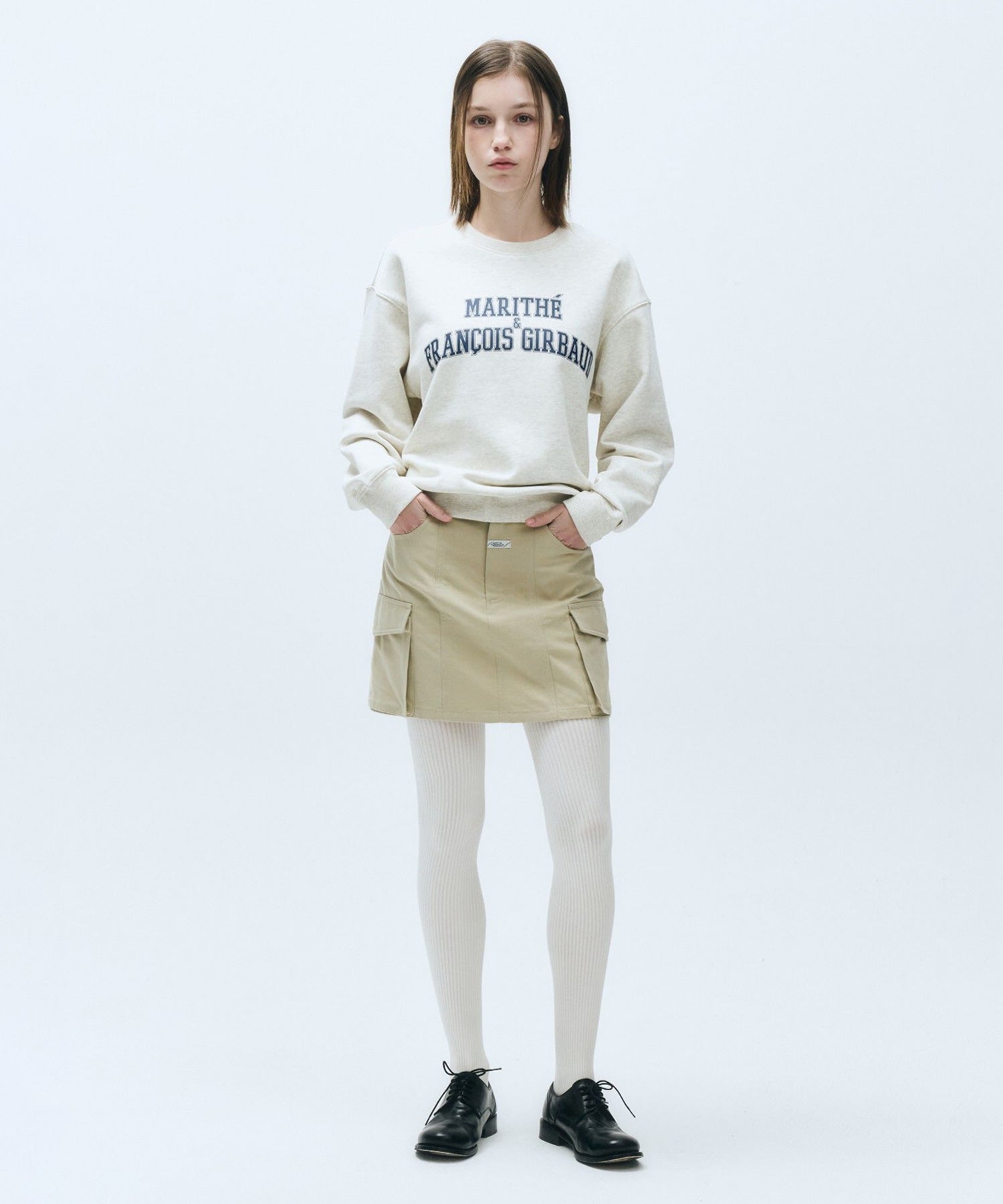 Marithe & Francois Girbaud - Cotton Cargo Skirt (Beige) product image 3 | TRAB K-Fashion Australia