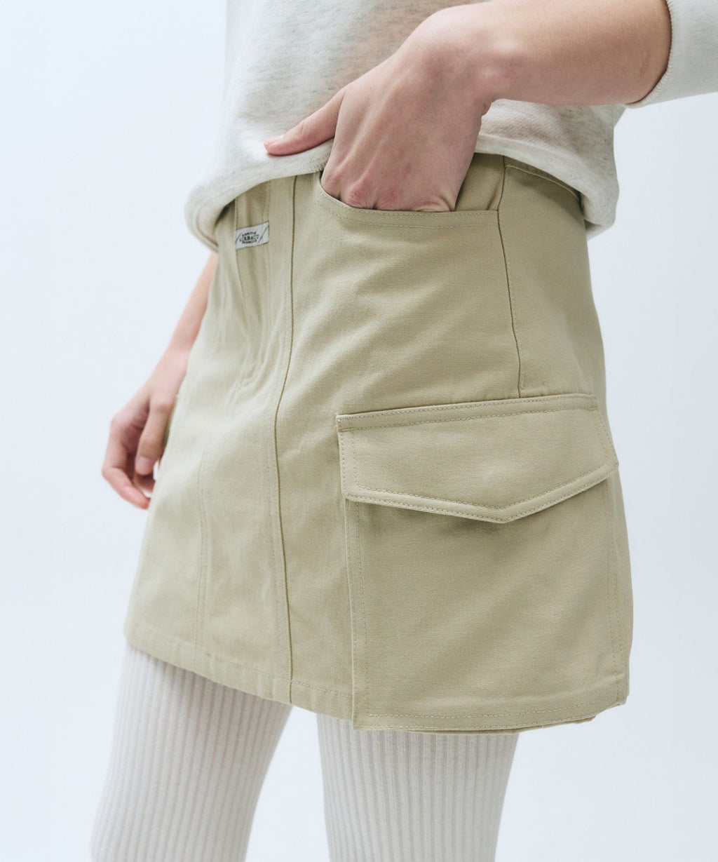 Marithe & Francois Girbaud - Cotton Cargo Skirt (Beige) product image 8 | TRAB K-Fashion Australia