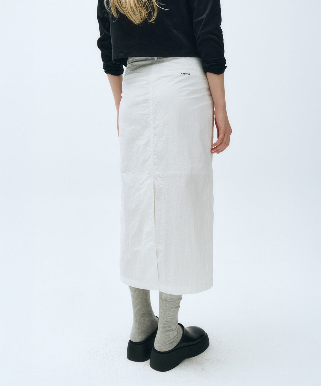 Marithe & Francois Girbaud - Nylon Midi Skirt (White) product image 7 | TRAB K-Fashion Australia