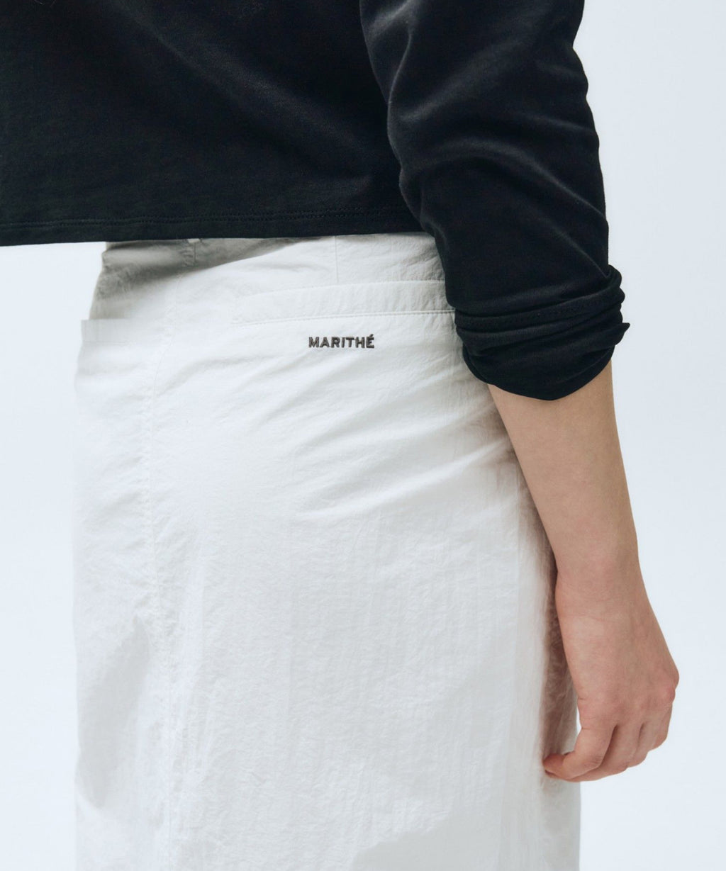Marithe & Francois Girbaud - Nylon Midi Skirt (White) product image 9 | TRAB K-Fashion Australia