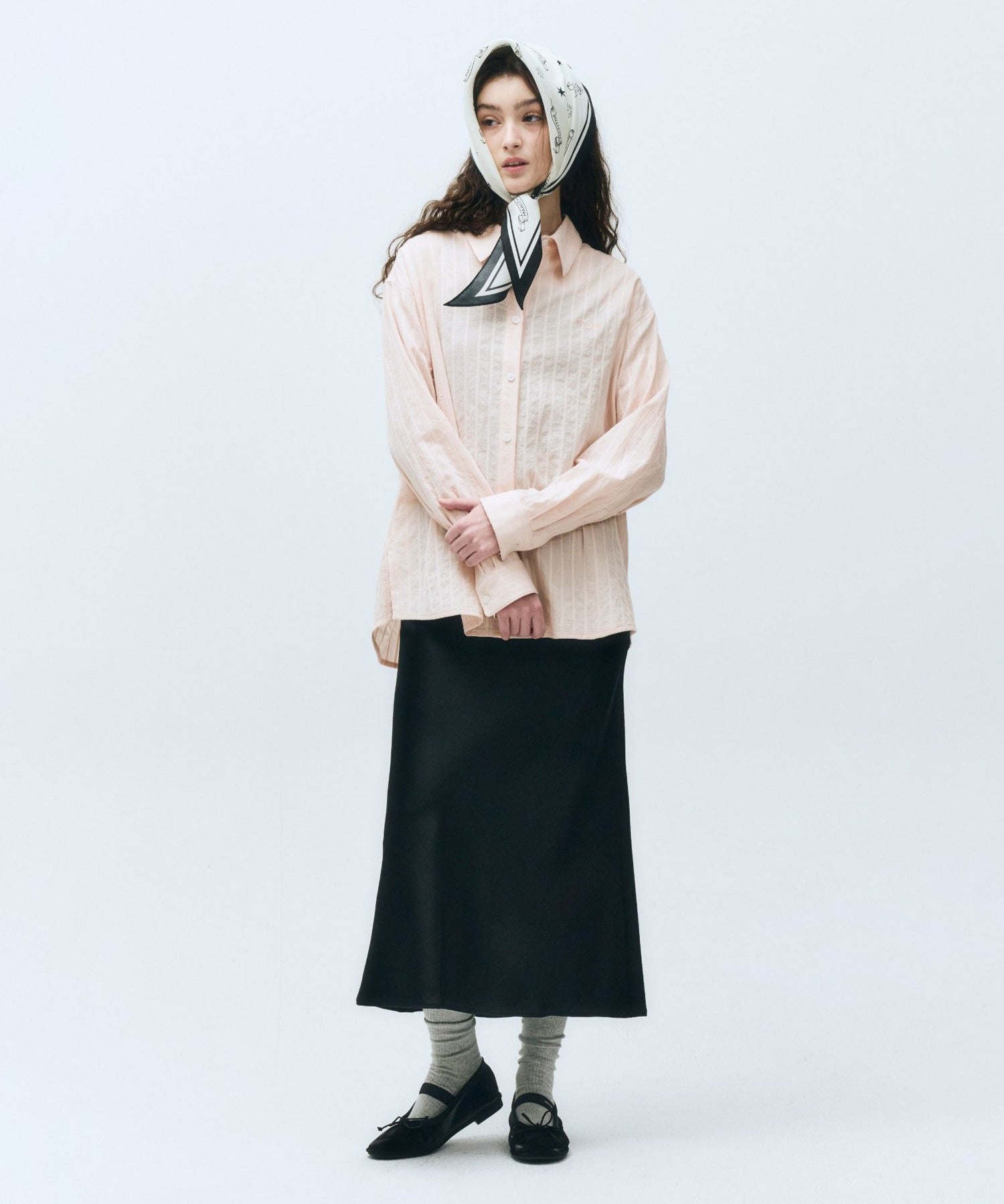 Marithe & Francois Girbaud - Satin Midi Skirt (Black) product image 1 | TRAB K-Fashion Australia