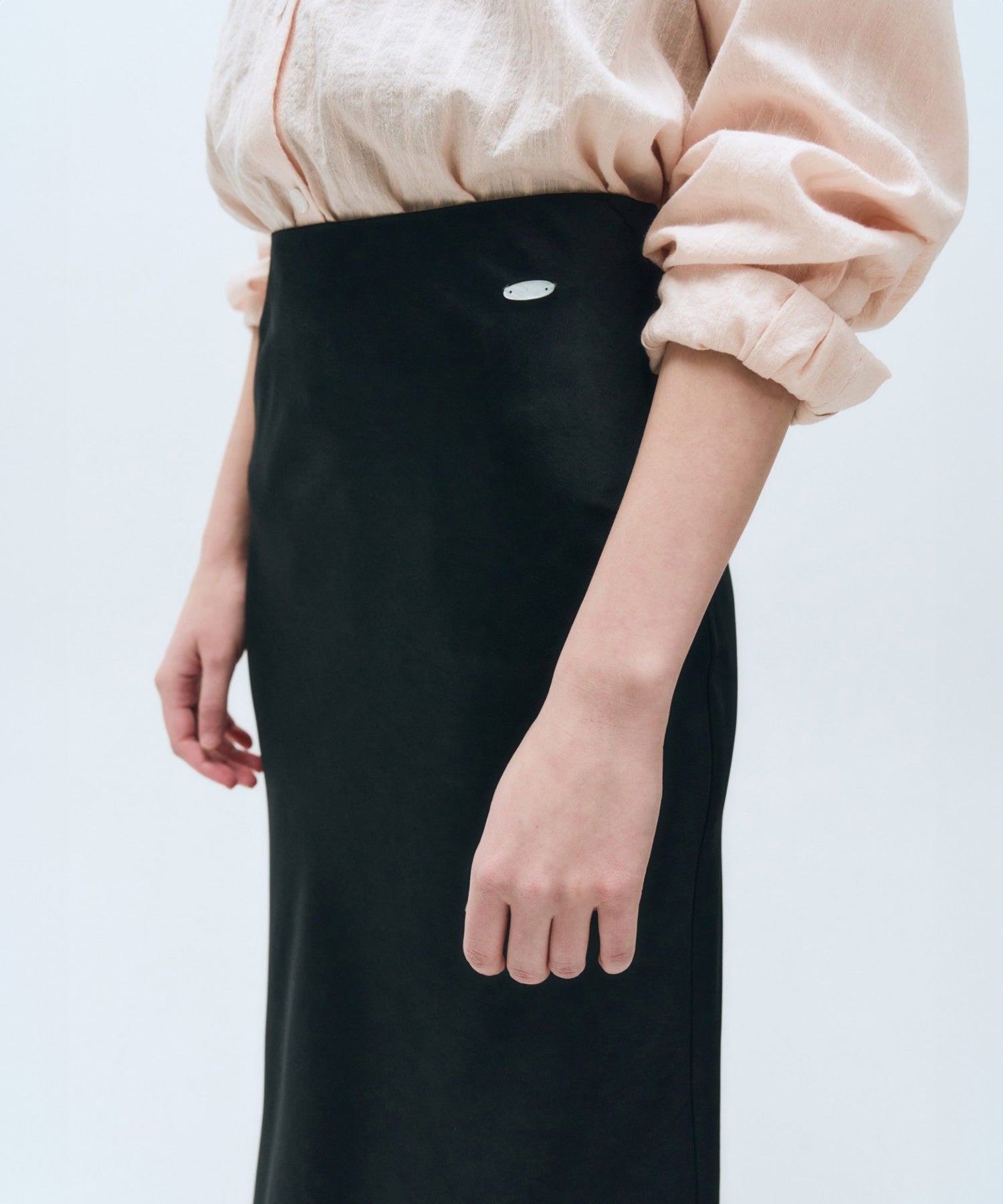Marithe & Francois Girbaud - Satin Midi Skirt (Black) product image 5 | TRAB K-Fashion Australia