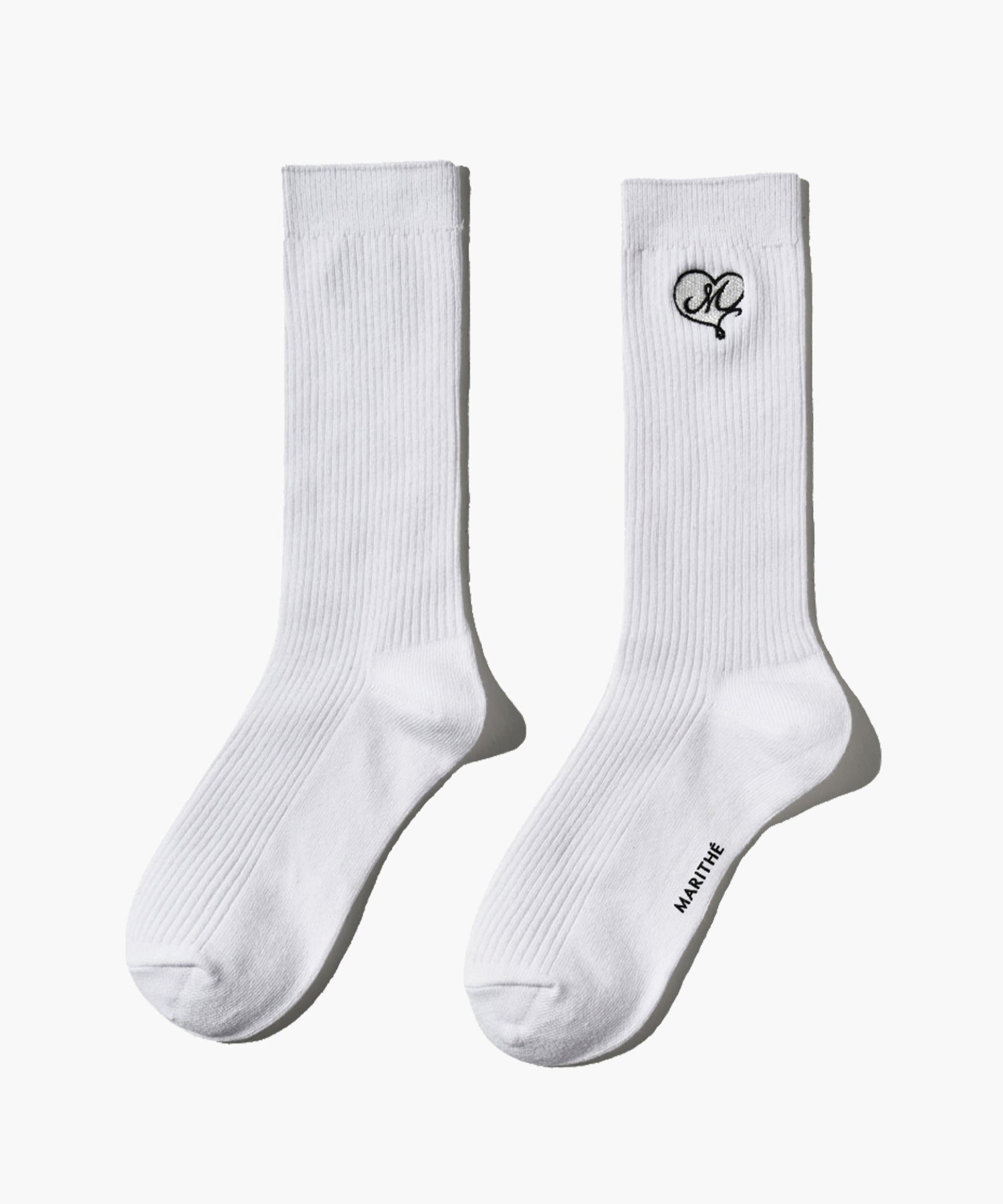 Marithe & Francois Girbaud - Heart M Logo Socks (White) product image 1 | TRAB K-Fashion Australia