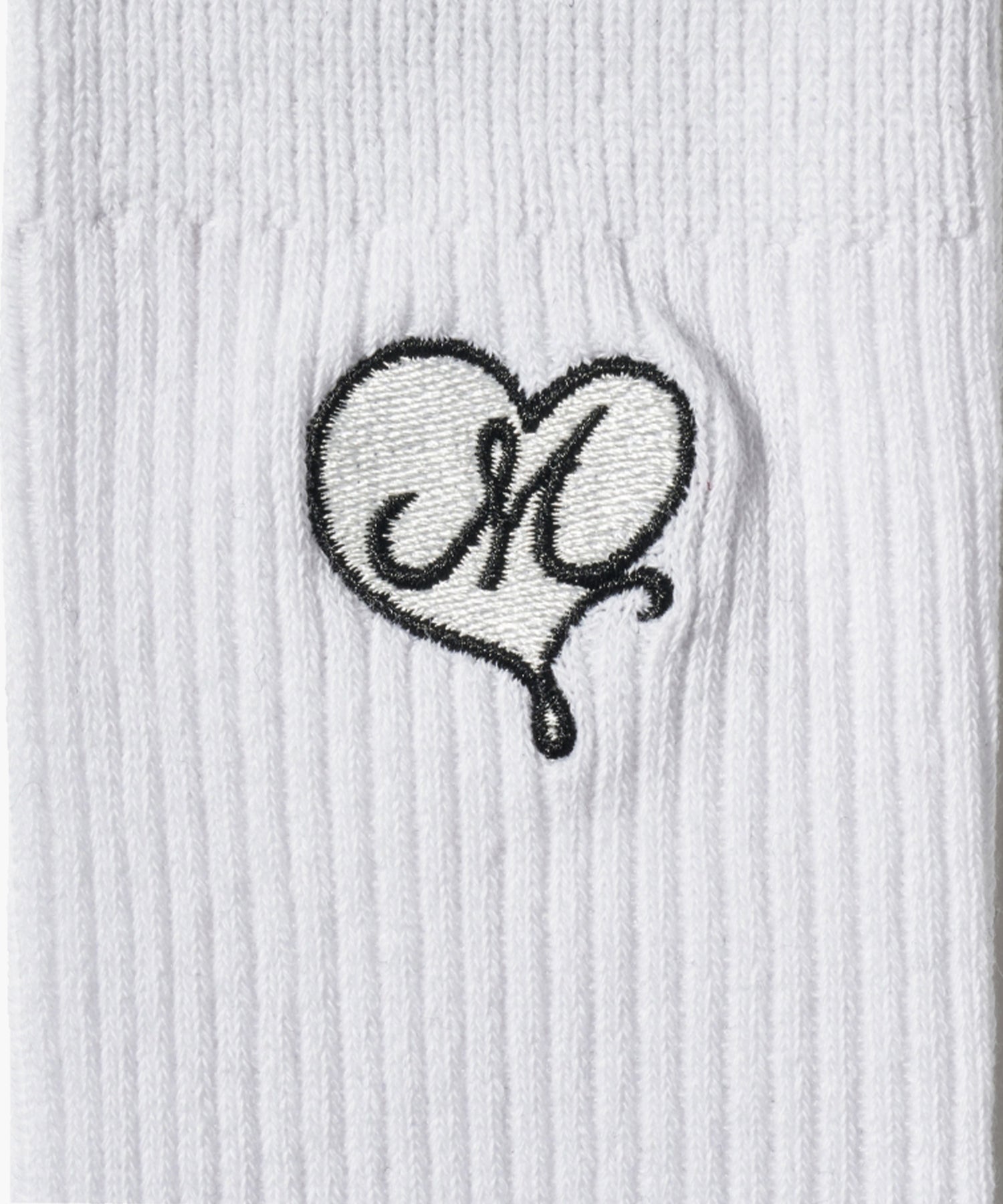 Marithe & Francois Girbaud - Heart M Logo Socks (White) product image 4 | TRAB K-Fashion Australia