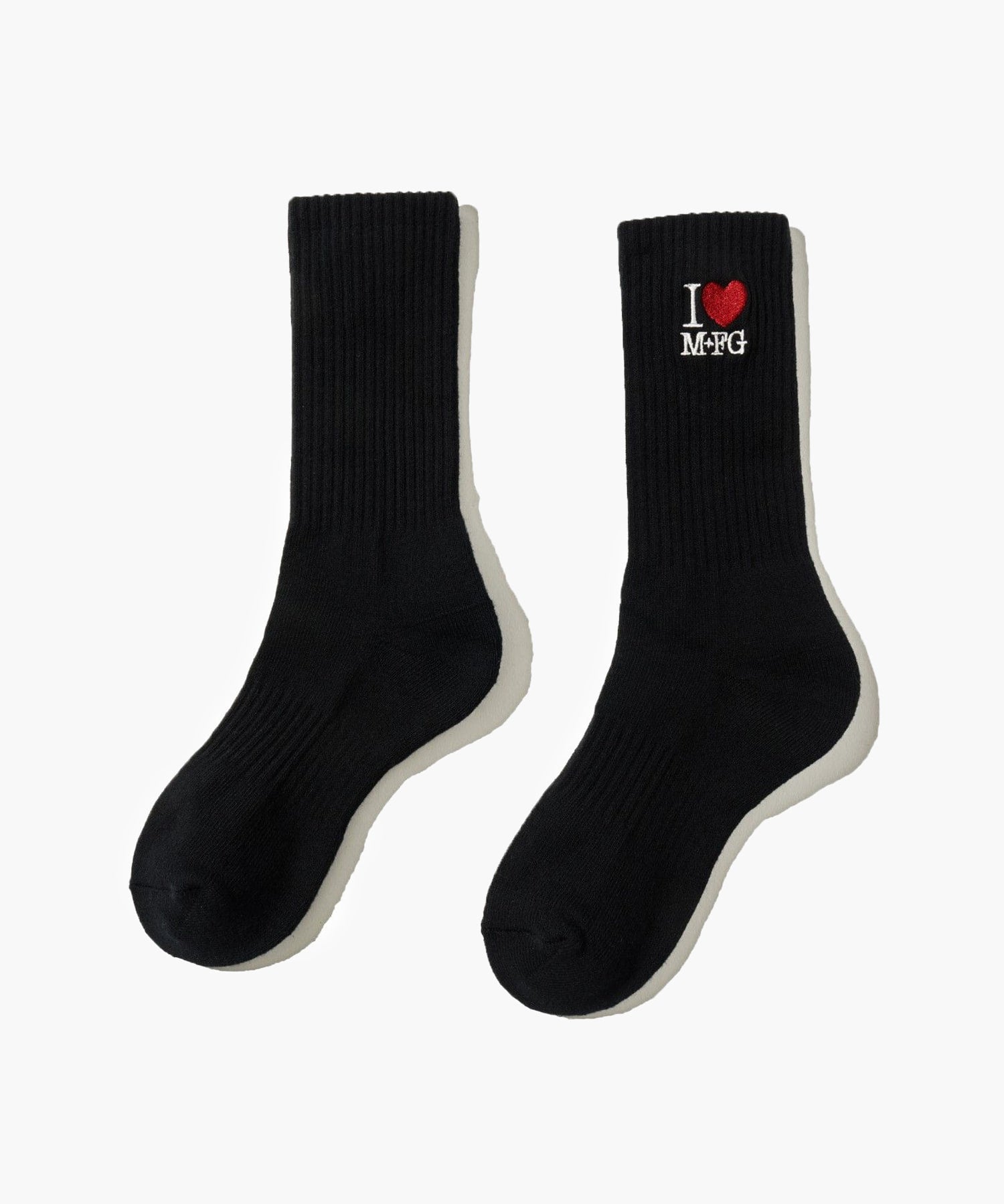 Marithe & Francois Girbaud - I Love Mfg Socks (Black) product image 1 | TRAB K-Fashion Australia