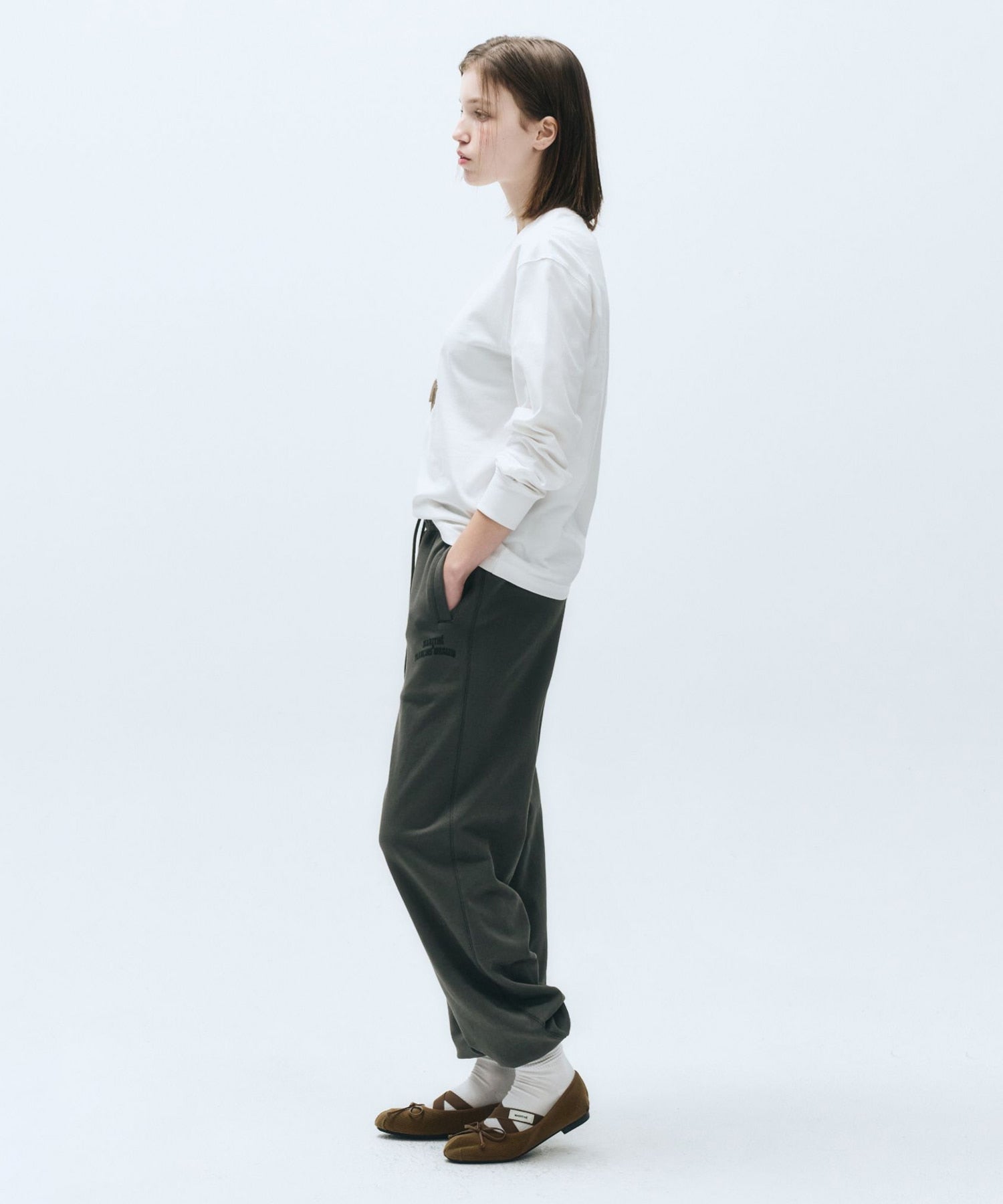 Marithe & Francois Girbaud - Arch Logo Sweat Pants (Charcoal) product image 2 | TRAB K-Fashion Australia