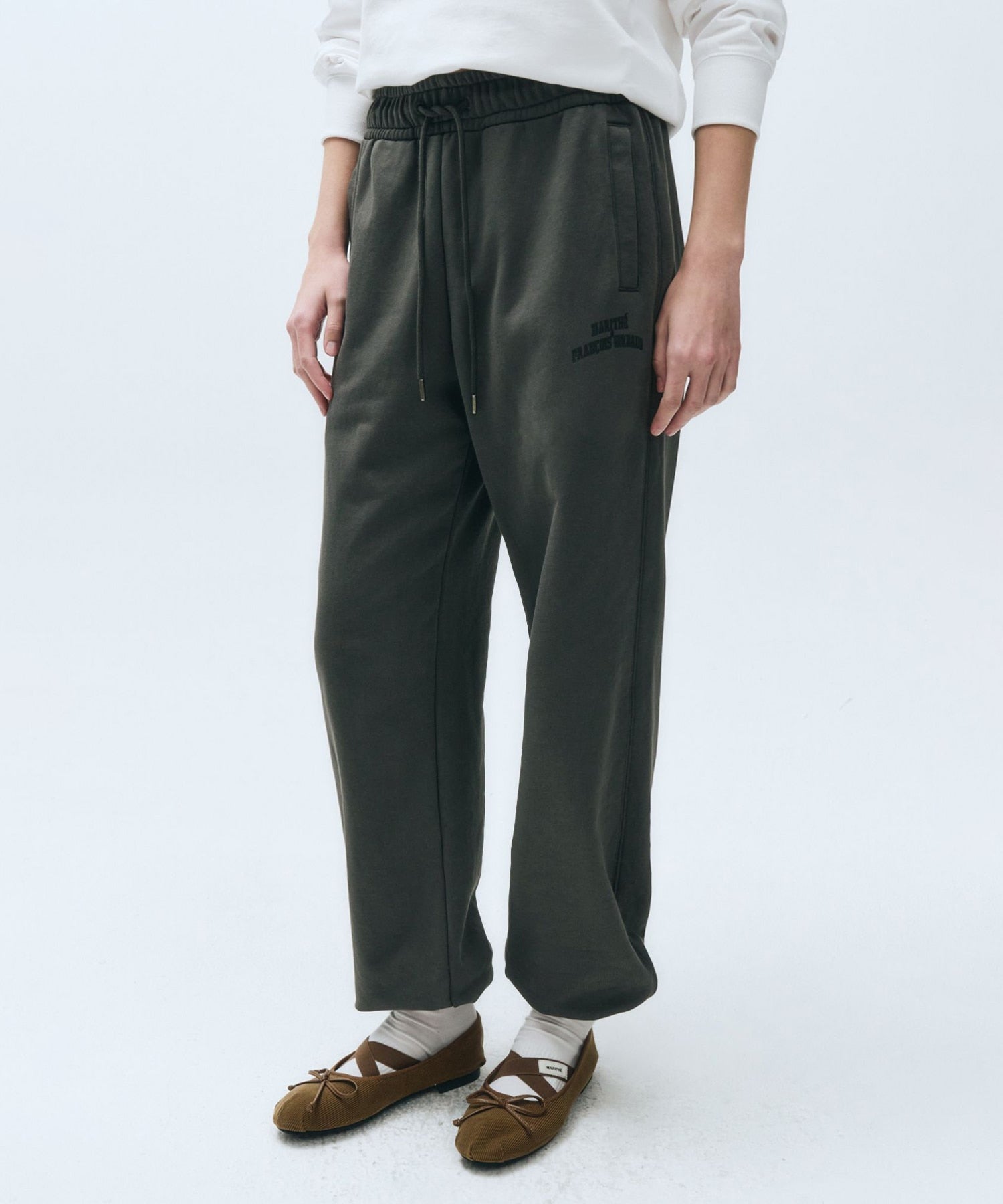 Marithe & Francois Girbaud - Arch Logo Sweat Pants (Charcoal) product image 4 | TRAB K-Fashion Australia