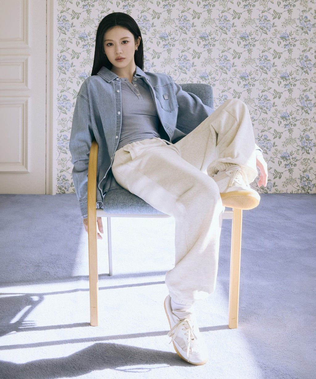 Marithe & Francois Girbaud - Arch Logo Sweat Pants (Oatmeal) product image 2 | TRAB K-Fashion Australia