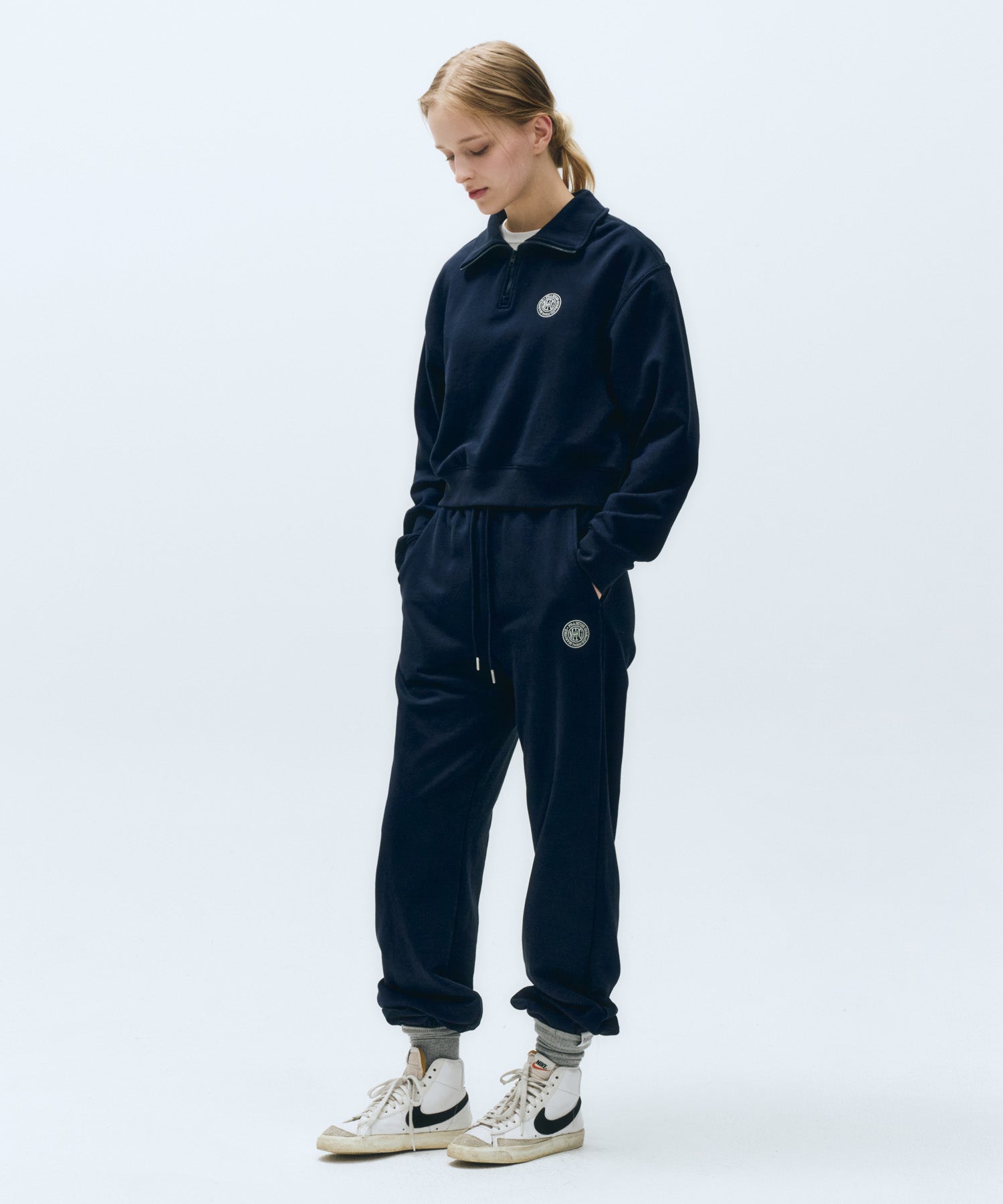 Marithe & Francois Girbaud - Mouvement W Jogger Sweat Pants (Navy) product image 1 | TRAB K-Fashion Australia