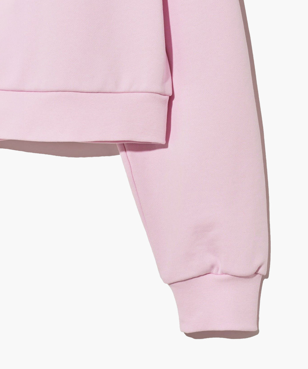 Marithe & Francois Girbaud - Lace Applique Crop Sweatshirt (Light Pink) product image 10 | TRAB K-Fashion Australia