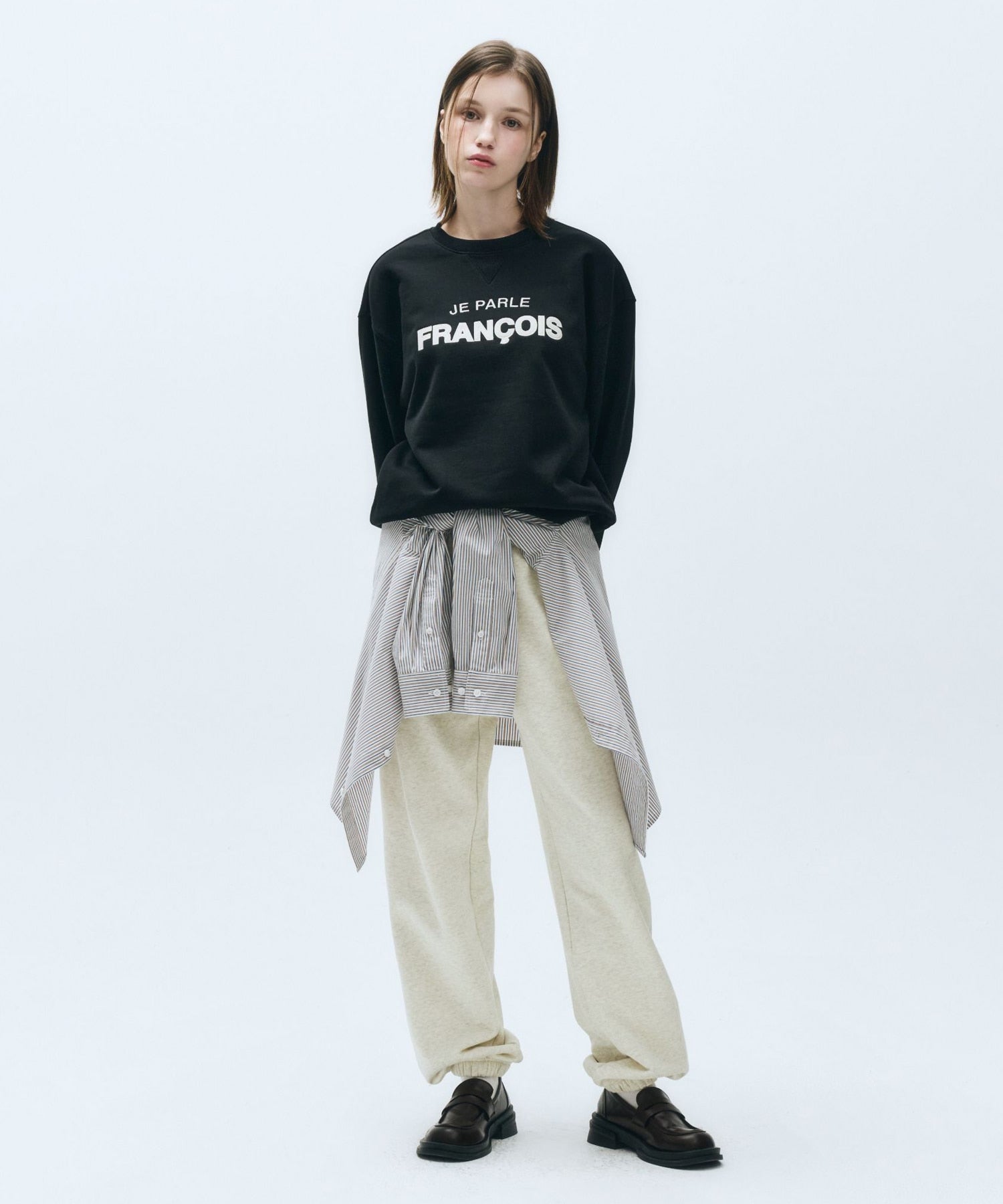 Marithe & Francois Girbaud - Applique Logo Over Fit Sweatshirt (Black) product image 4 | TRAB K-Fashion Australia