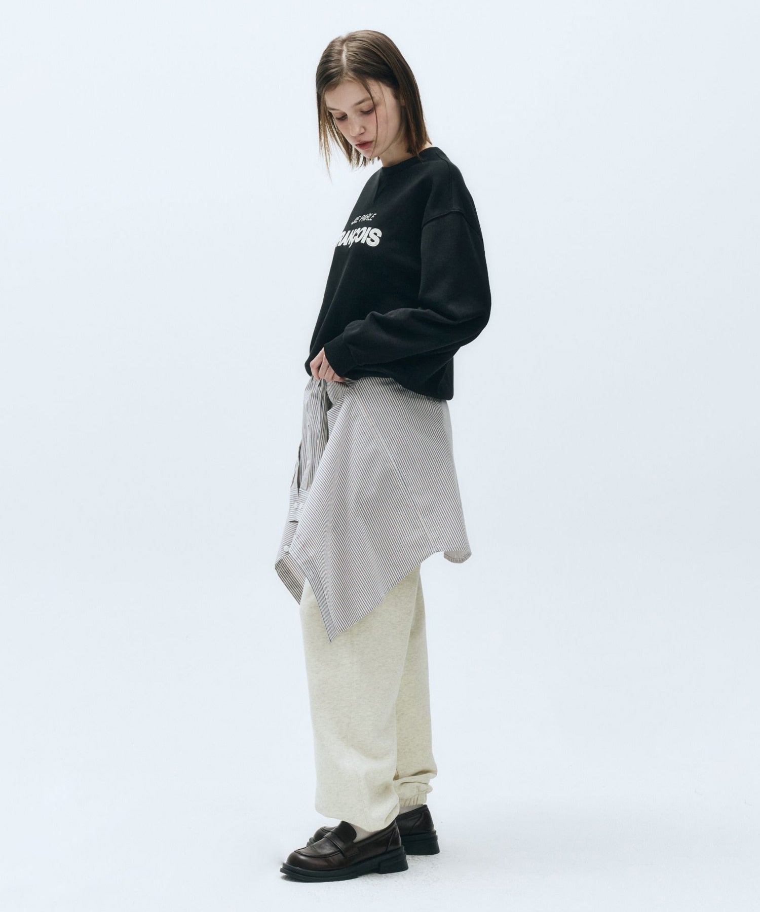 Marithe & Francois Girbaud - Applique Logo Over Fit Sweatshirt (Black) product image 5 | TRAB K-Fashion Australia