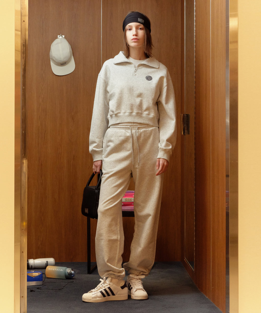 Marithe & Francois Girbaud - Mouvement W Crop Sweatshirts (Light Heather Gray) product image 7 | TRAB K-Fashion Australia