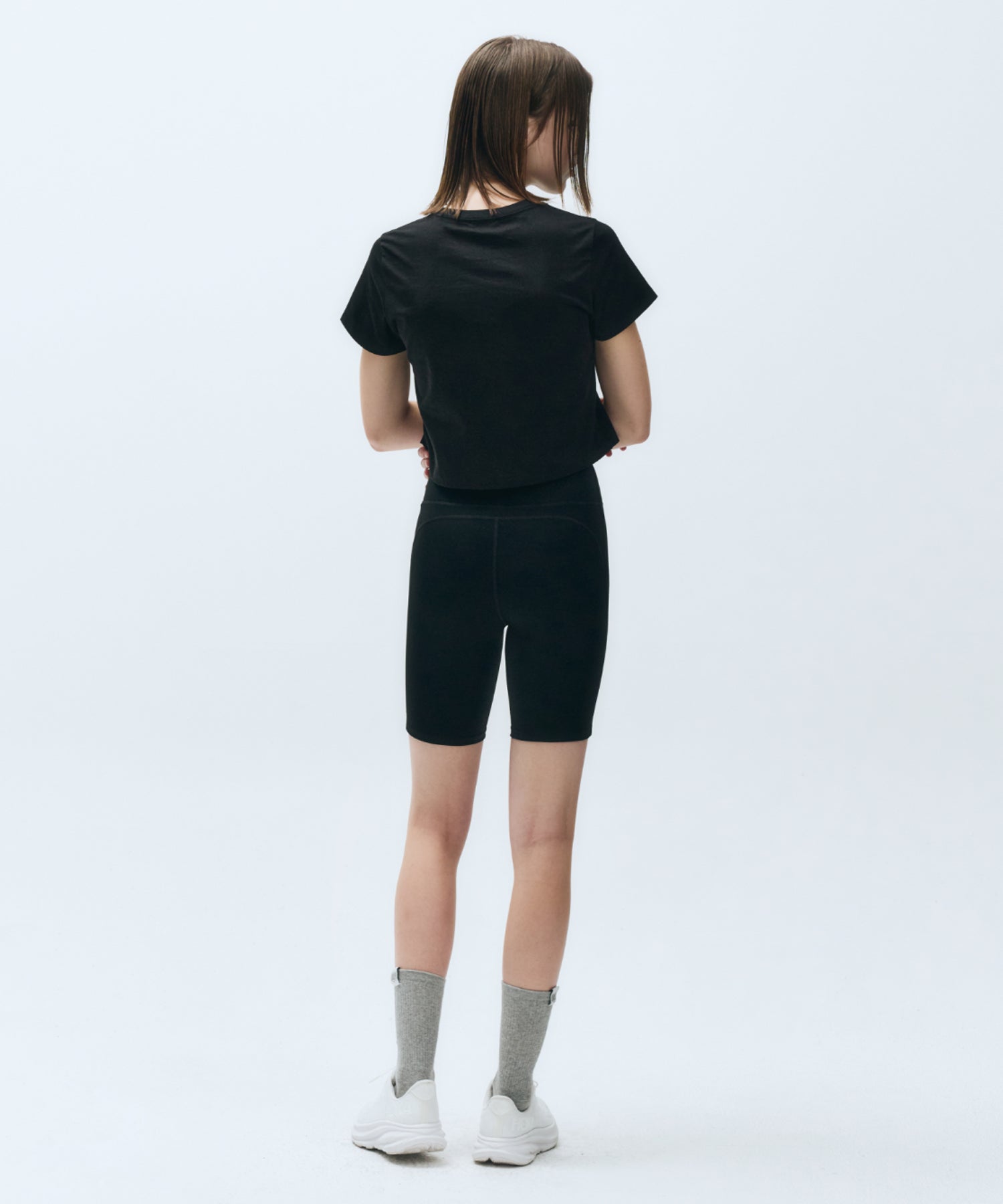 Marithe & Francois Girbaud - Mouvement W Classic Logo Biker Shorts (Black) product image 3 | TRAB K-Fashion Australia