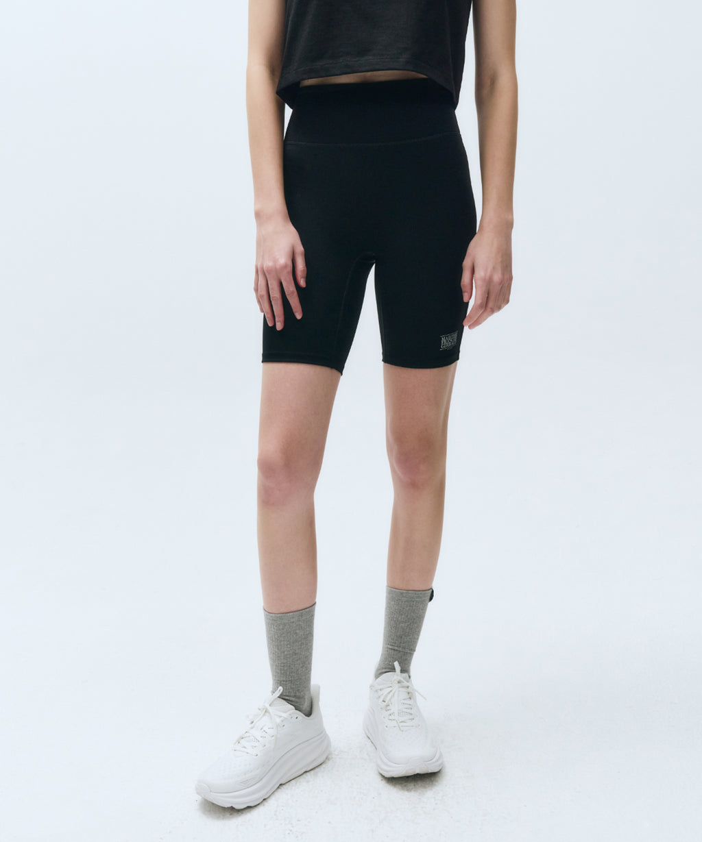 Marithe & Francois Girbaud - Mouvement W Classic Logo Biker Shorts (Black) product image 4 | TRAB K-Fashion Australia