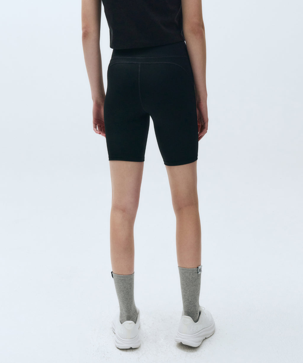 Marithe & Francois Girbaud - Mouvement W Classic Logo Biker Shorts (Black) product image 5 | TRAB K-Fashion Australia