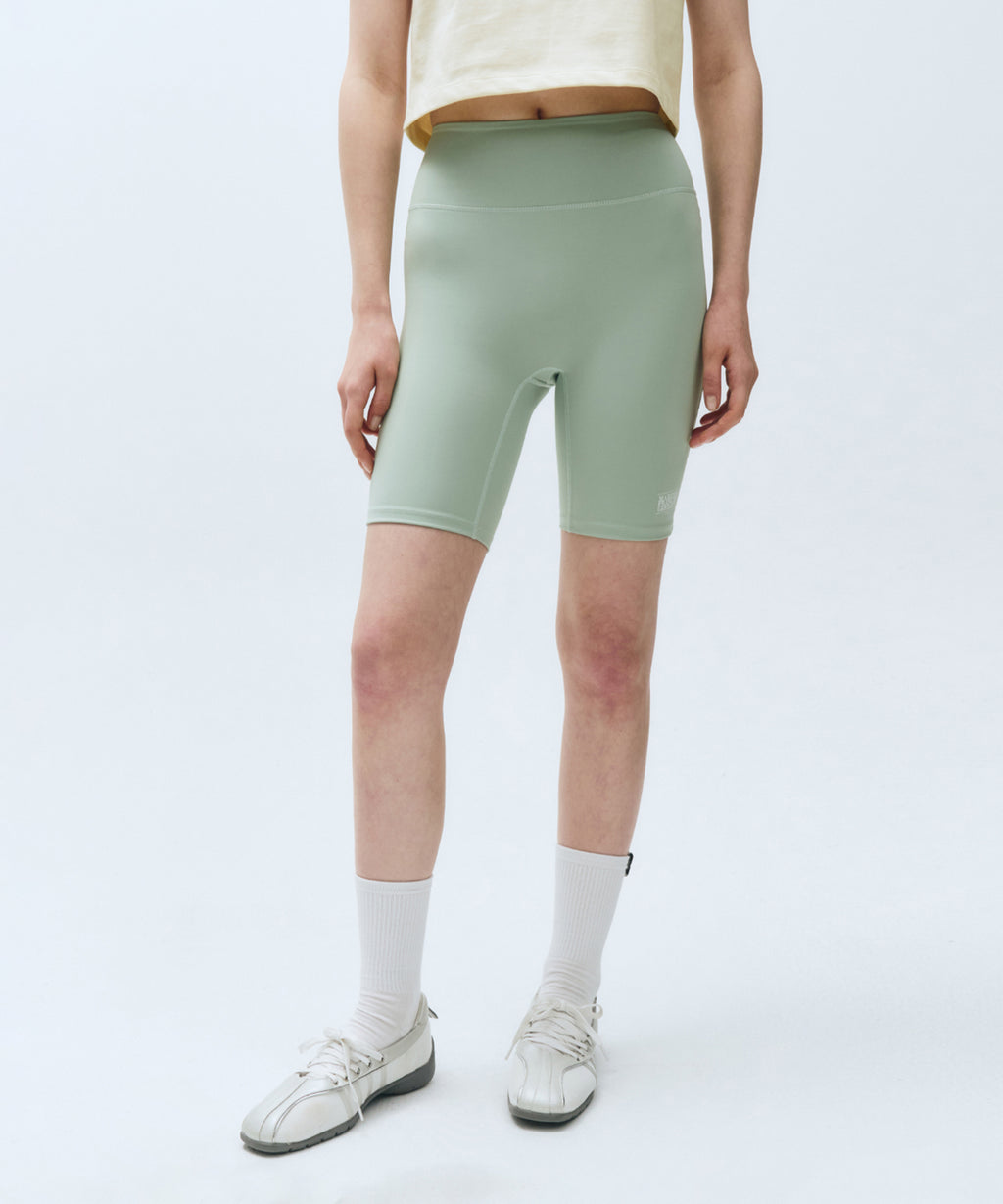 Marithe & Francois Girbaud - Mouvement W Classic Logo Biker Shorts (Mint) product image 4 | TRAB K-Fashion Australia