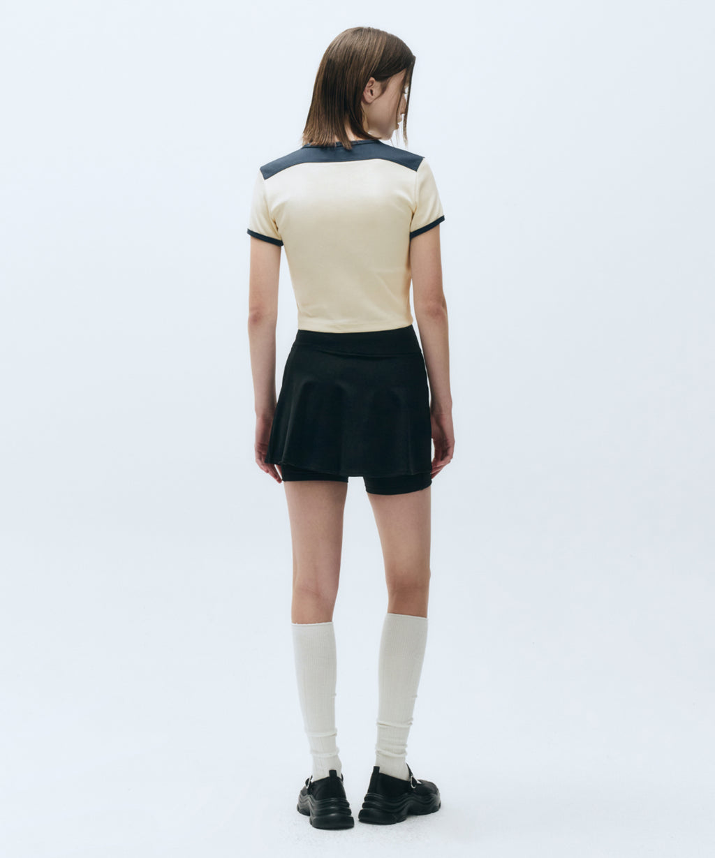 Marithe & Francois Girbaud - Mouvement W Classic Logo Wrap Skirts Shorts (Black) product image 4 | TRAB K-Fashion Australia