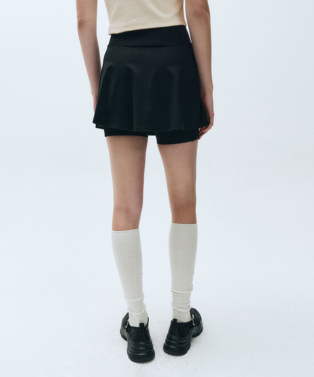 Marithe & Francois Girbaud - Mouvement W Classic Logo Wrap Skirts Shorts (Black) product image 6 | TRAB K-Fashion Australia