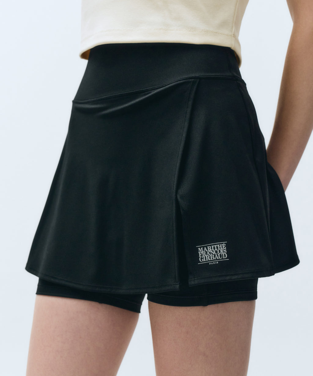 Marithe & Francois Girbaud - Mouvement W Classic Logo Wrap Skirts Shorts (Black) product image 7 | TRAB K-Fashion Australia