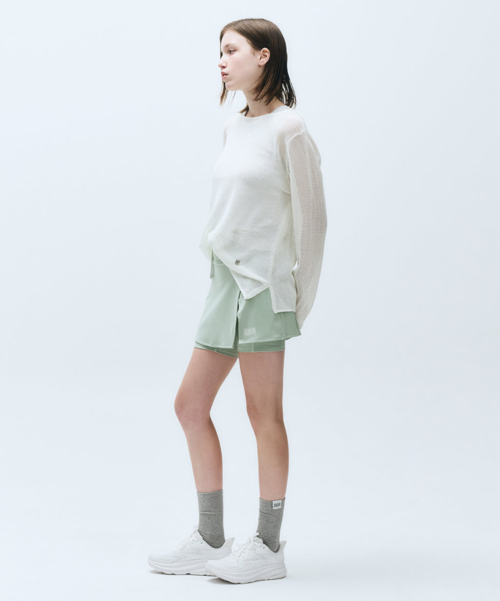 Marithe & Francois Girbaud - Mouvement W Classic Logo Wrap Skirts Shorts (Mint) product image 3 | TRAB K-Fashion Australia