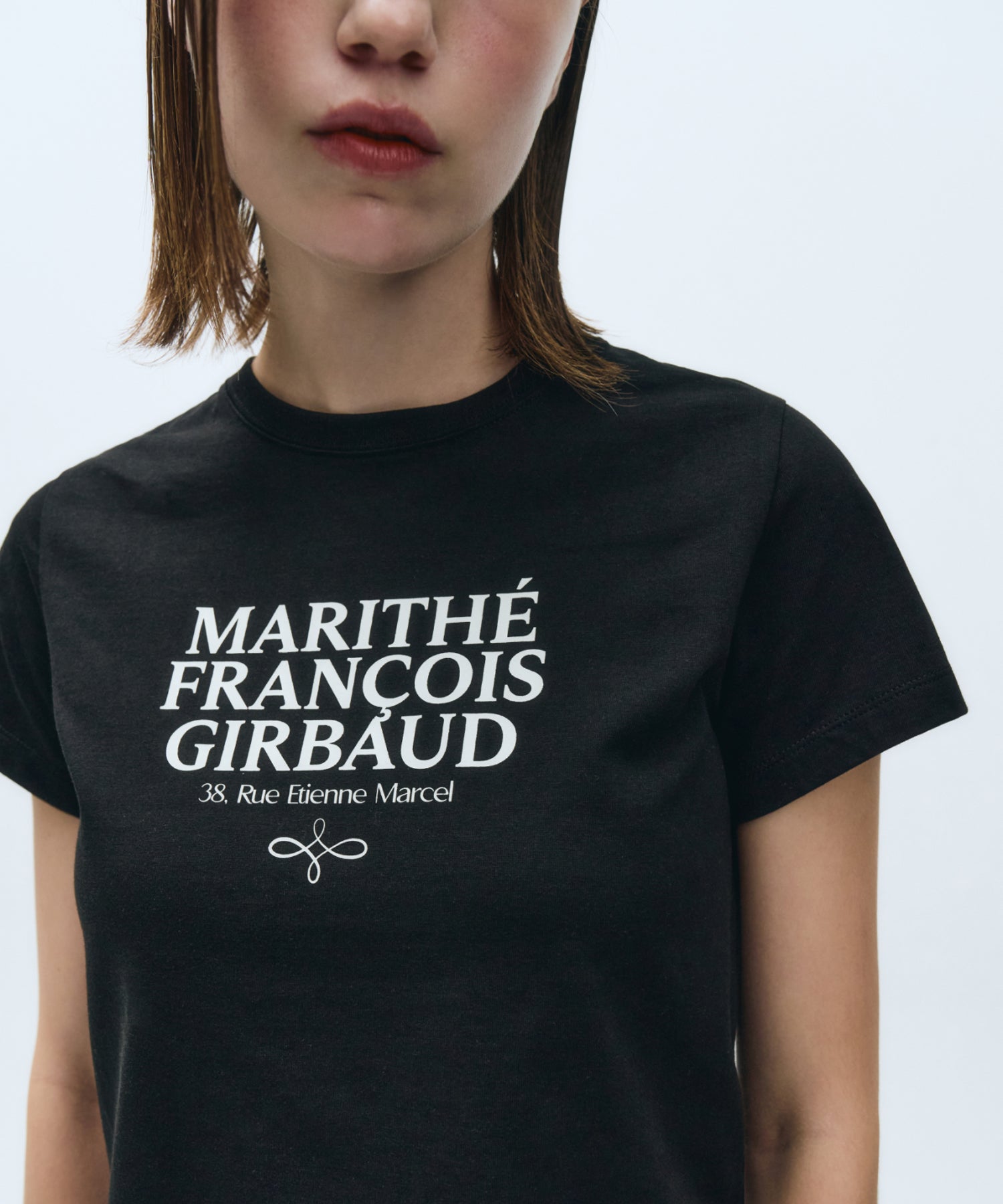 Marithe & Francois Girbaud - Mouvement W Aerocool Crop Tee (Black) product image 3 | TRAB K-Fashion Australia