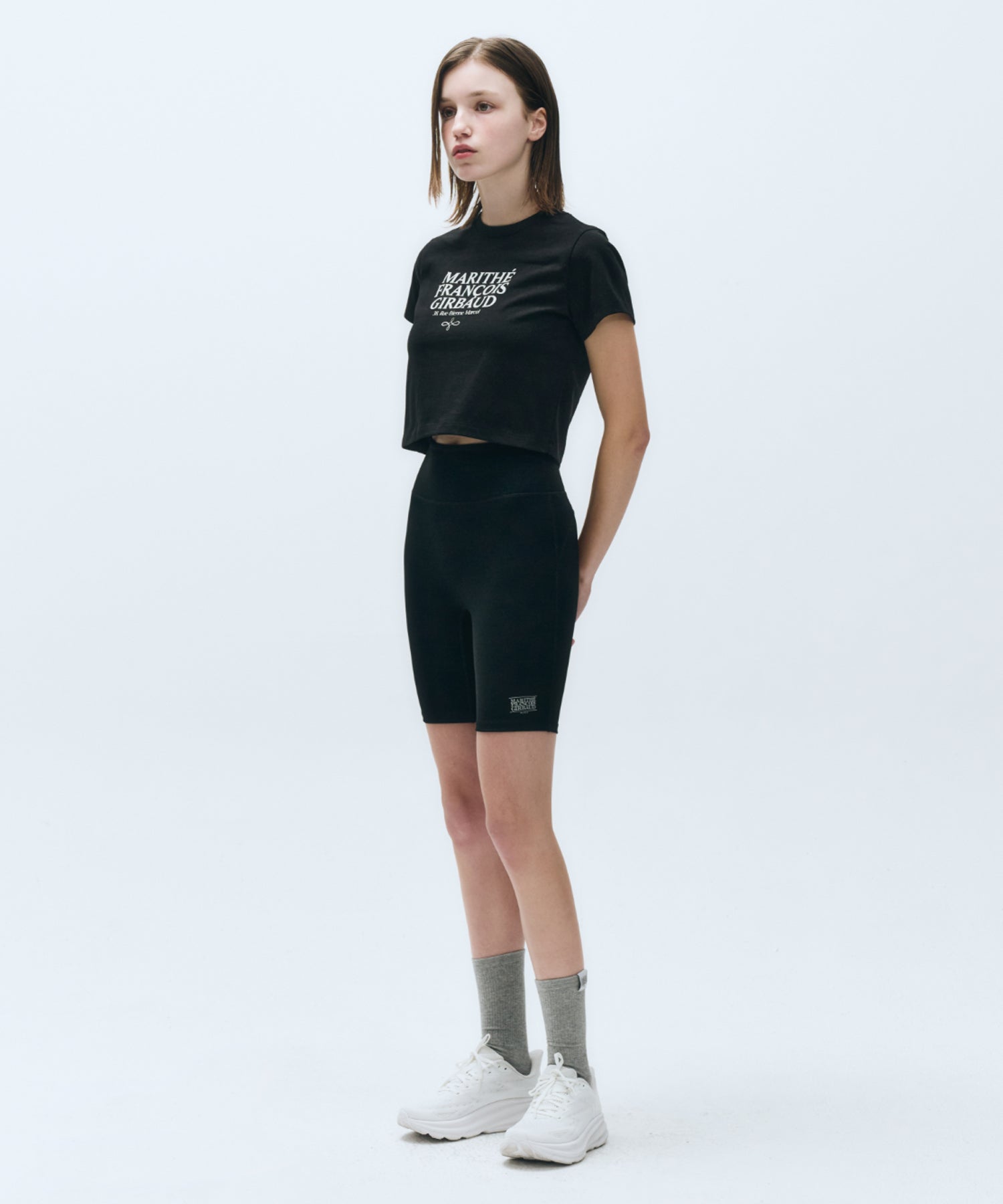 Marithe & Francois Girbaud - Mouvement W Aerocool Crop Tee (Black) product image 5 | TRAB K-Fashion Australia