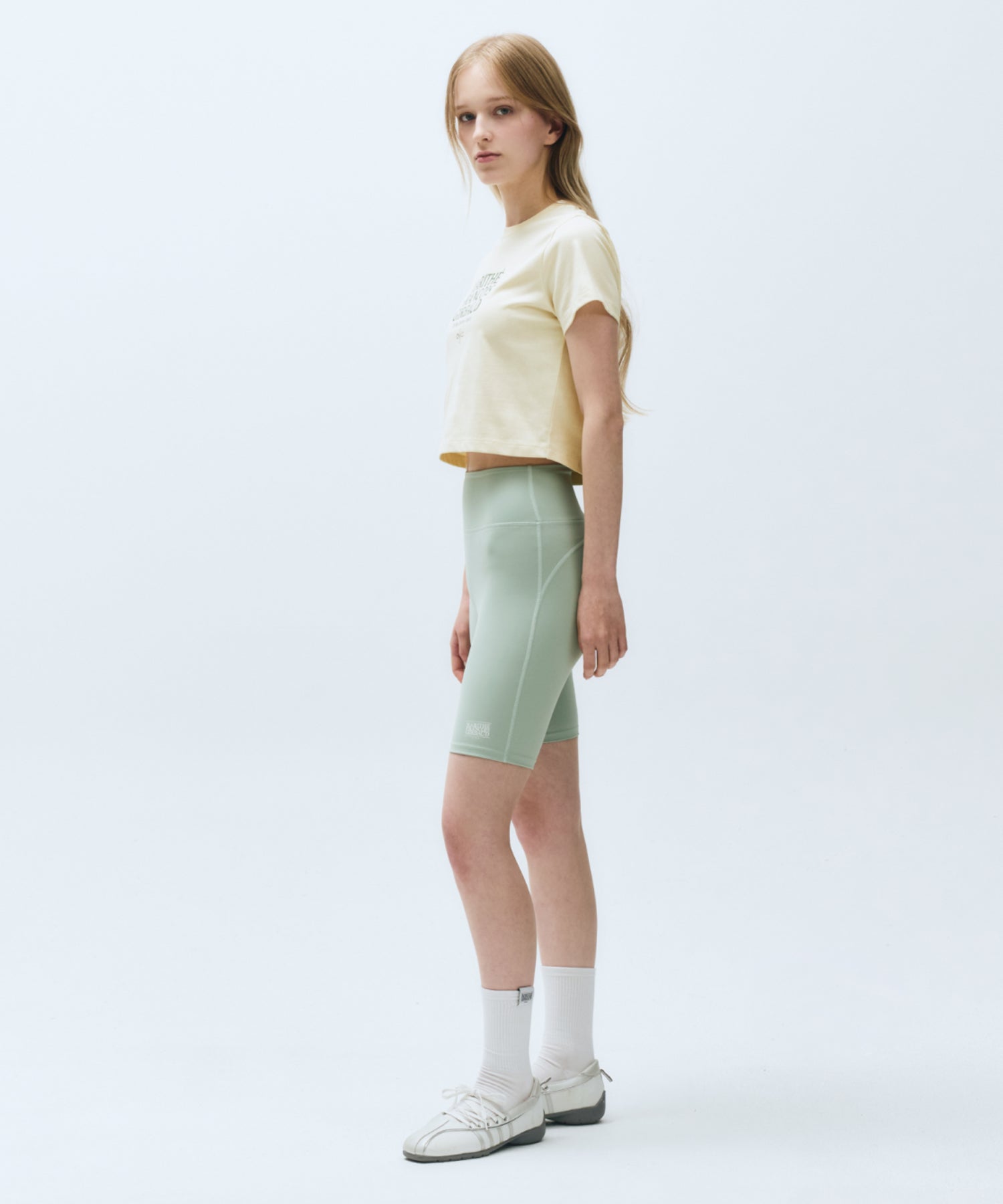 Marithe & Francois Girbaud - Mouvement W Aerocool Crop Tee (Cream) product image 5 | TRAB K-Fashion Australia