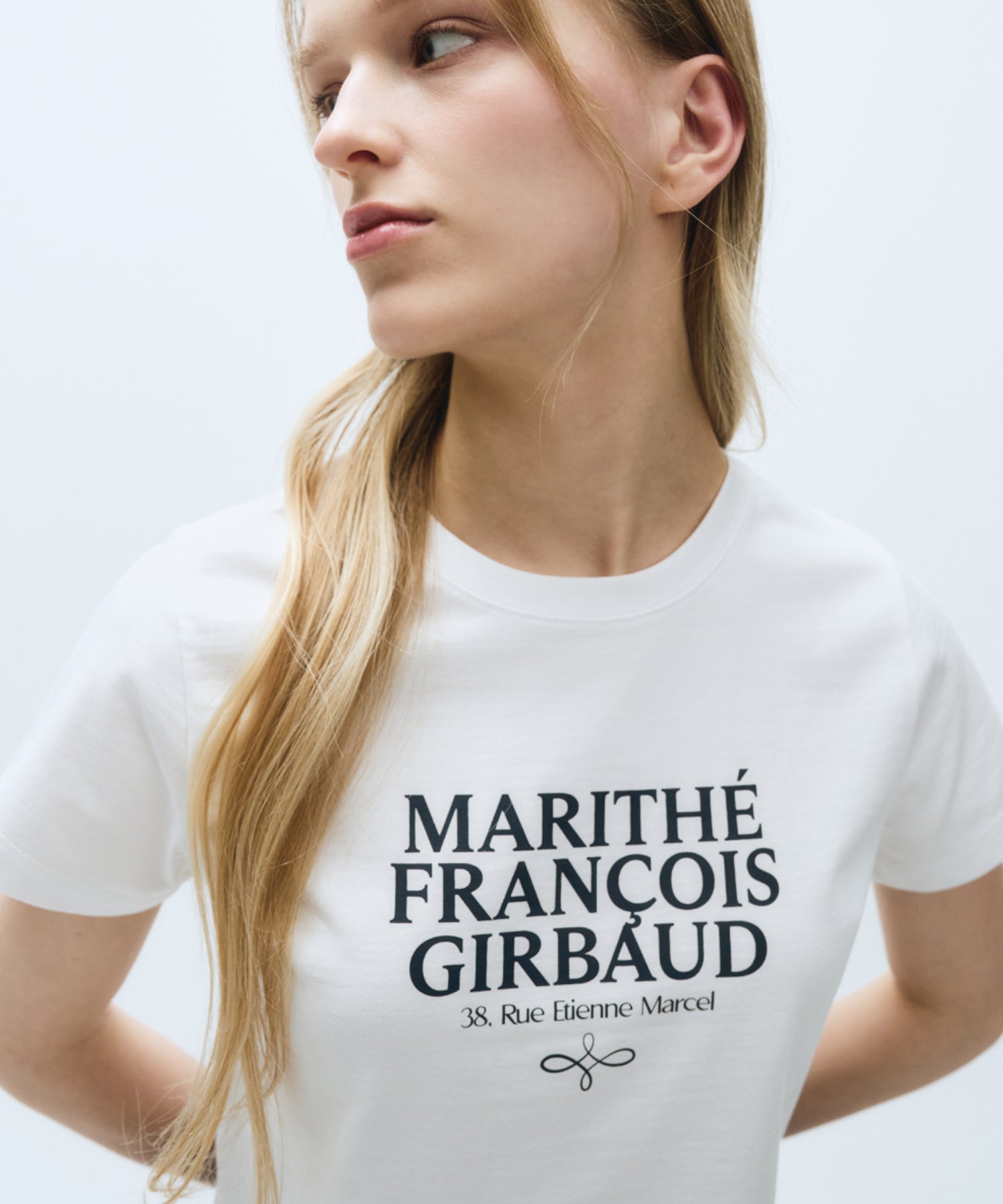 Marithe & Francois Girbaud - Mouvement W Aerocool Crop Tee (White) product image 3 | TRAB K-Fashion Australia