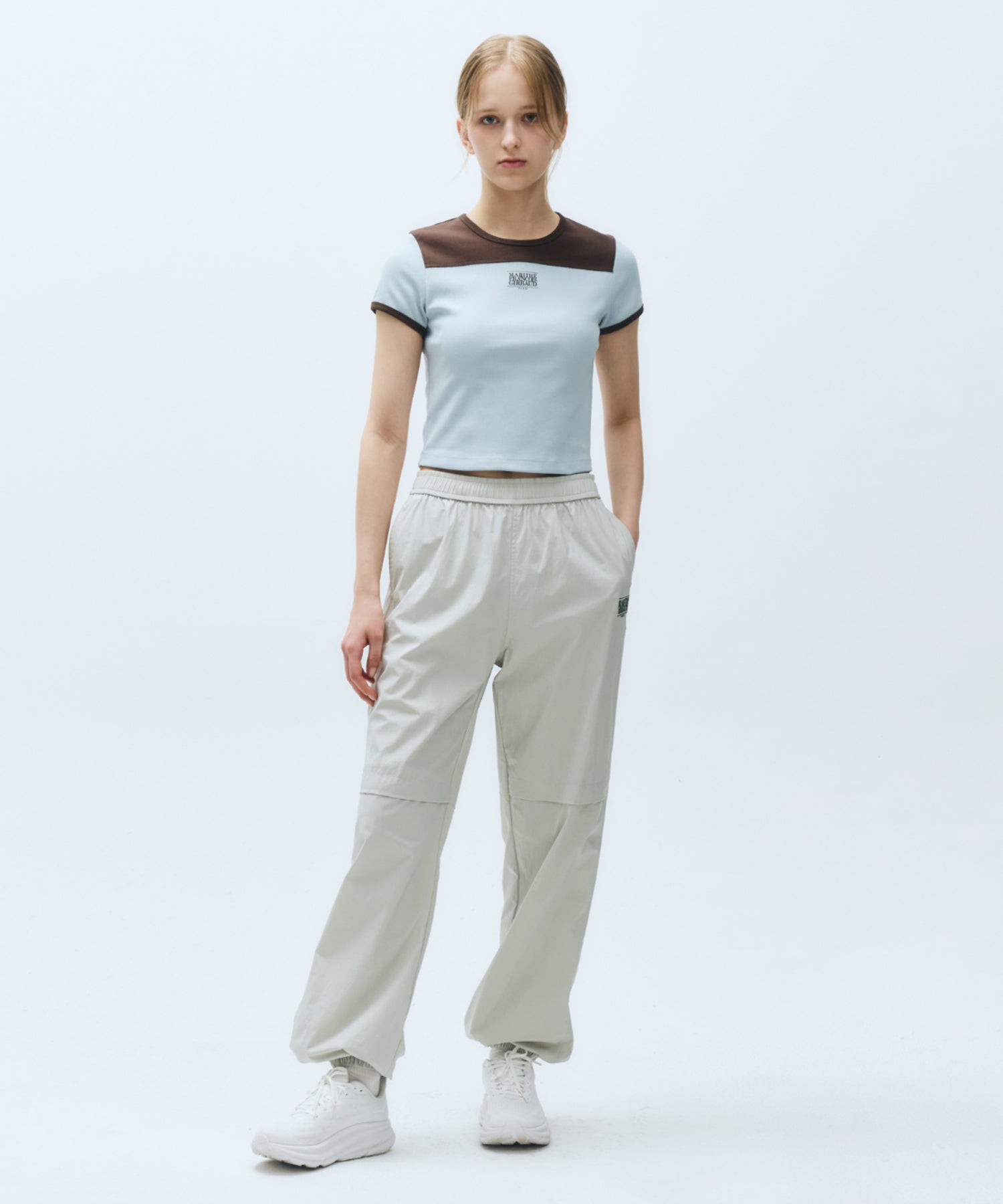 Marithe & Francois Girbaud - Mouvement W Slim Ringer Tee (Sky Blue) product image 4 | TRAB K-Fashion Australia