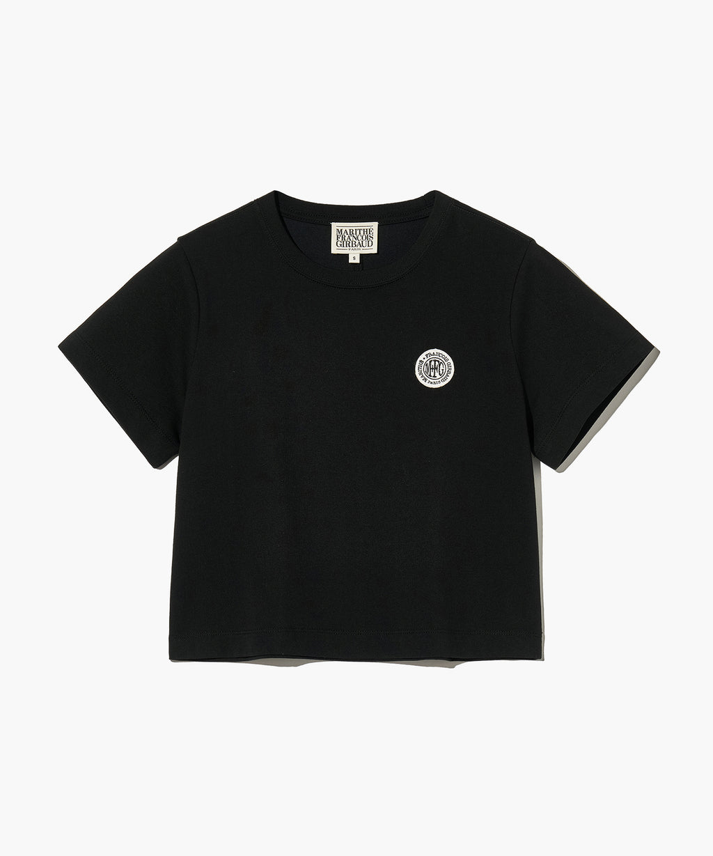 Marithe & Francois Girbaud - Mouvement W Circle Wappen Aerocool Crop Tee (Black) product image 7 | TRAB K-Fashion Australia