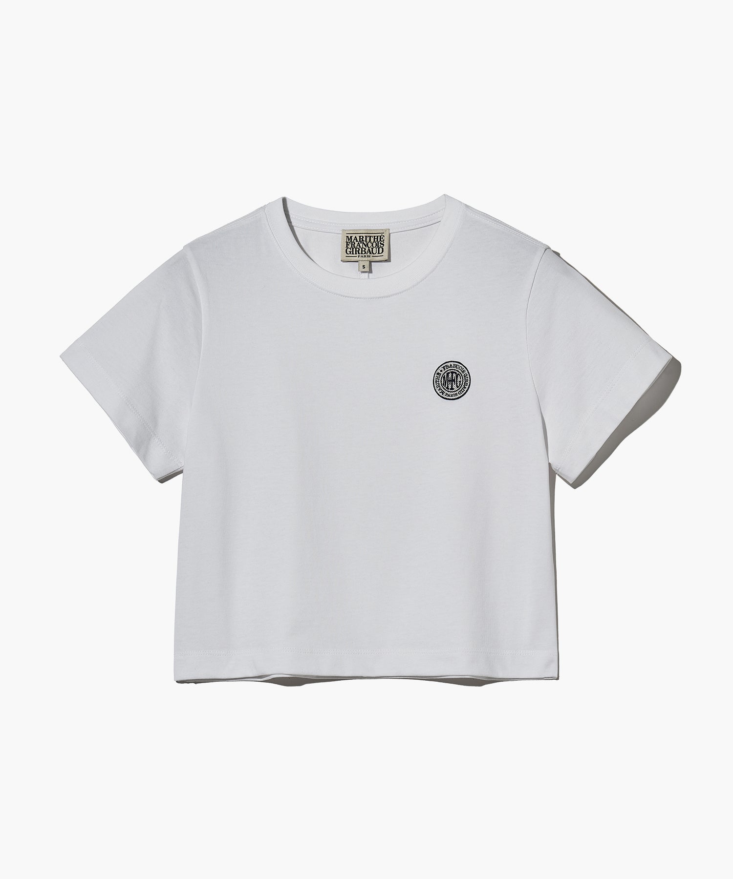 Marithe & Francois Girbaud - Mouvement W Circle Wappen Aerocool Crop Tee (White) product image 7 | TRAB K-Fashion Australia