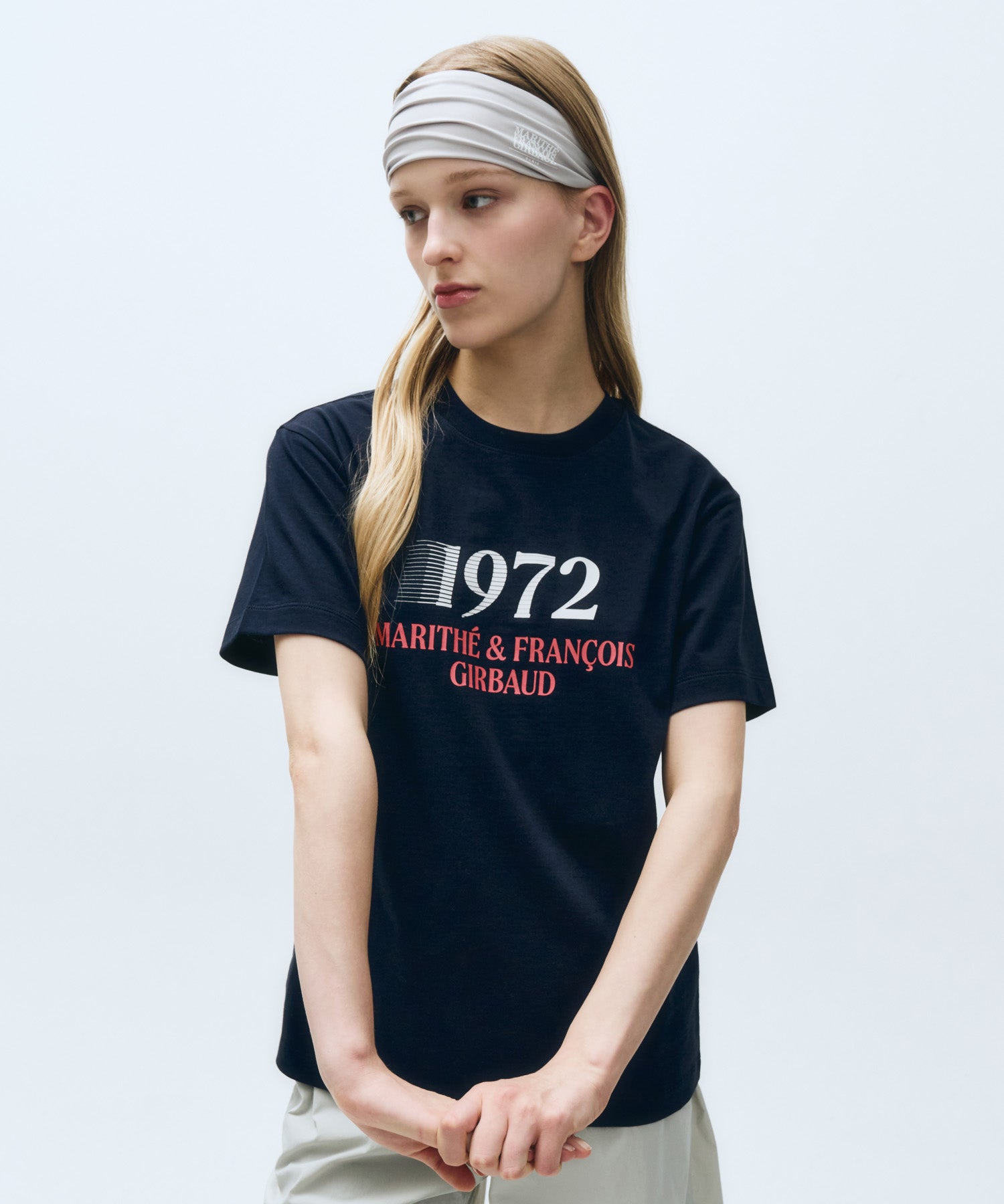 Marithe & Francois Girbaud - Mouvement 1972 Logo Aerocool Tee (Navy) product image 1 | TRAB K-Fashion Australia