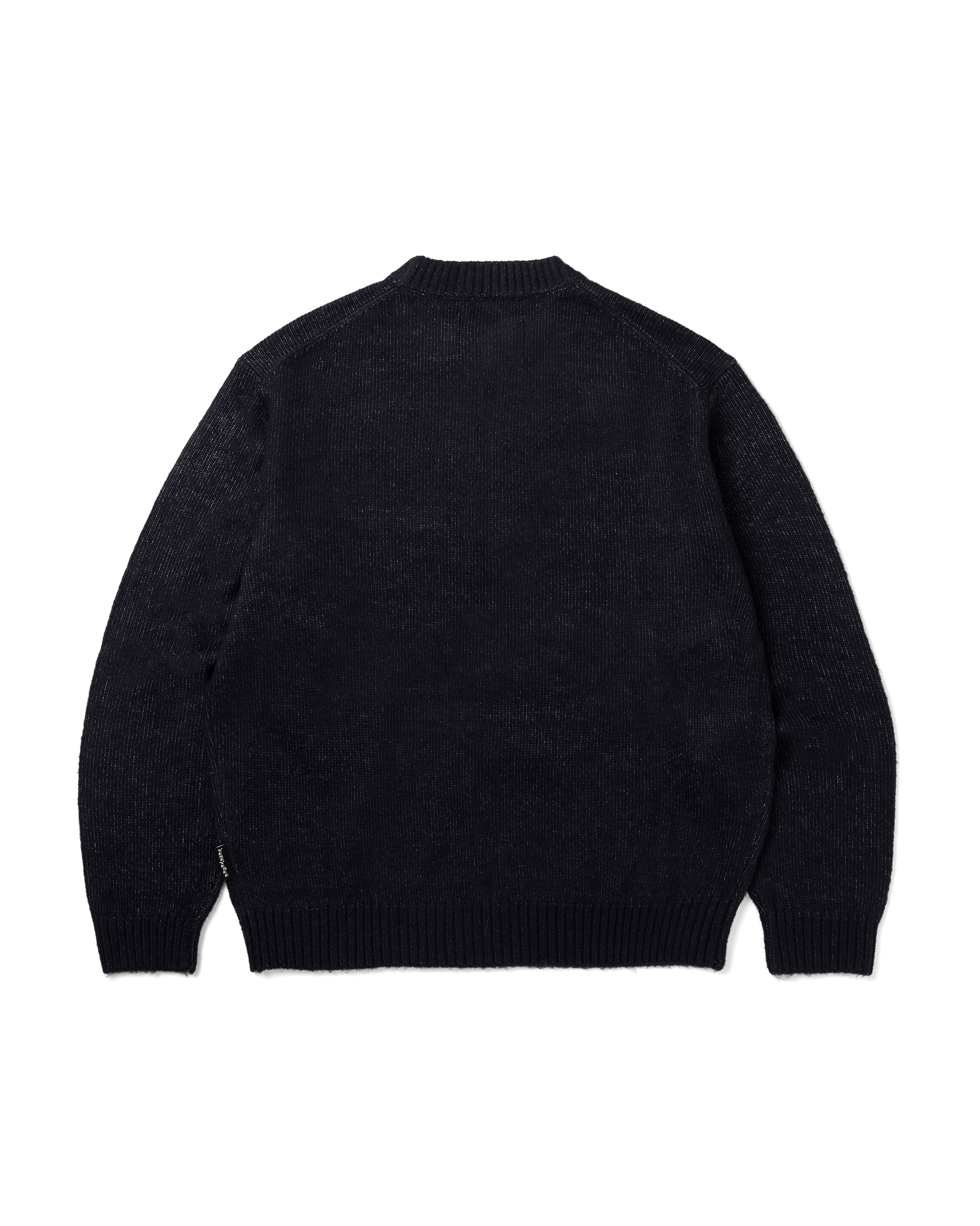 yeseyesee - Marble Pattern Logo Knit Pullover (Black) product image 2 | TRAB K-Fashion Australia