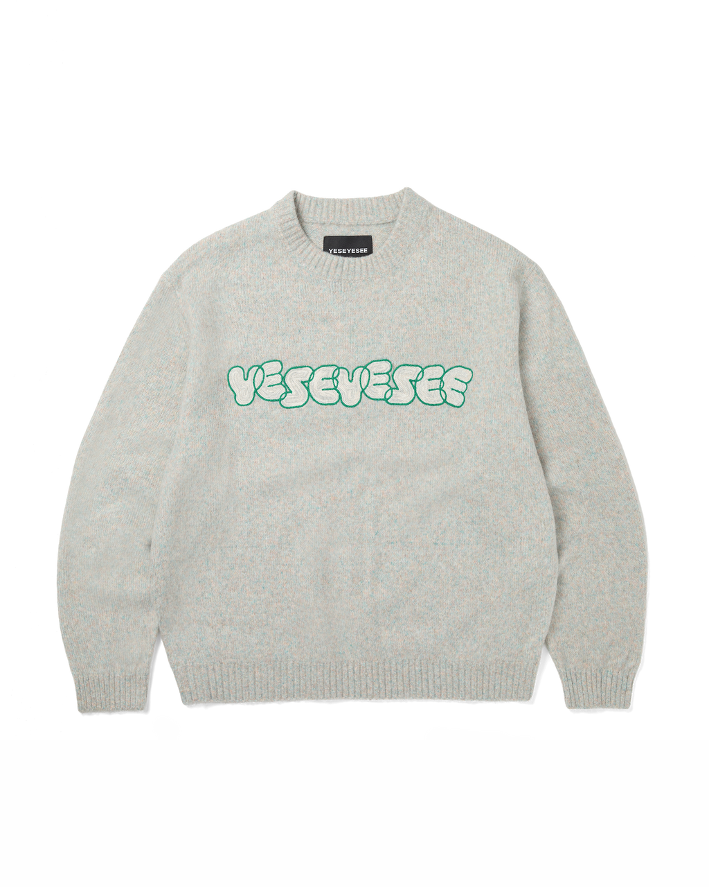 yeseyesee - Marble Pattern Logo Knit Pullover (Multi) product image 1 | TRAB K-Fashion Australia