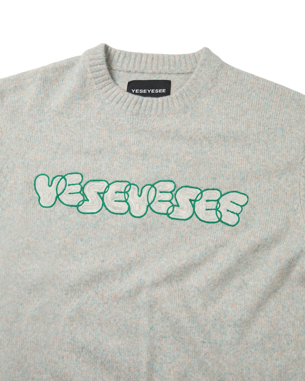 yeseyesee - Marble Pattern Logo Knit Pullover (Multi) product image 3 | TRAB K-Fashion Australia