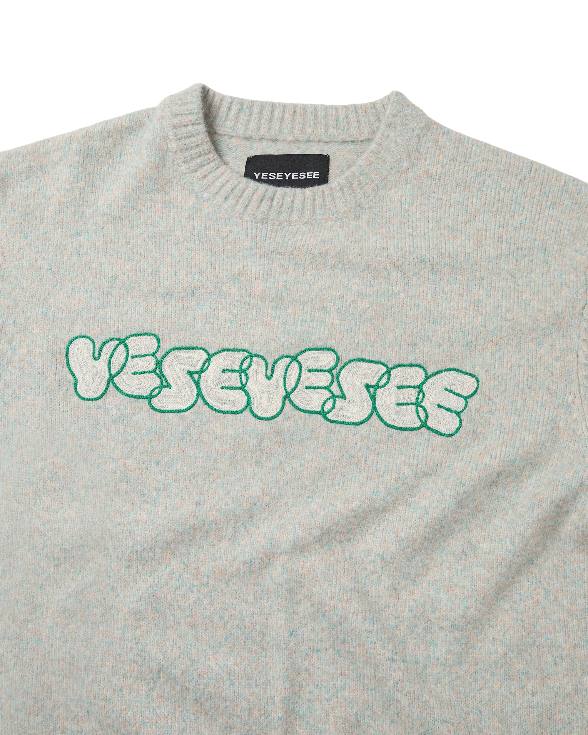 yeseyesee - Marble Pattern Logo Knit Pullover (Multi) product image 3 | TRAB K-Fashion Australia