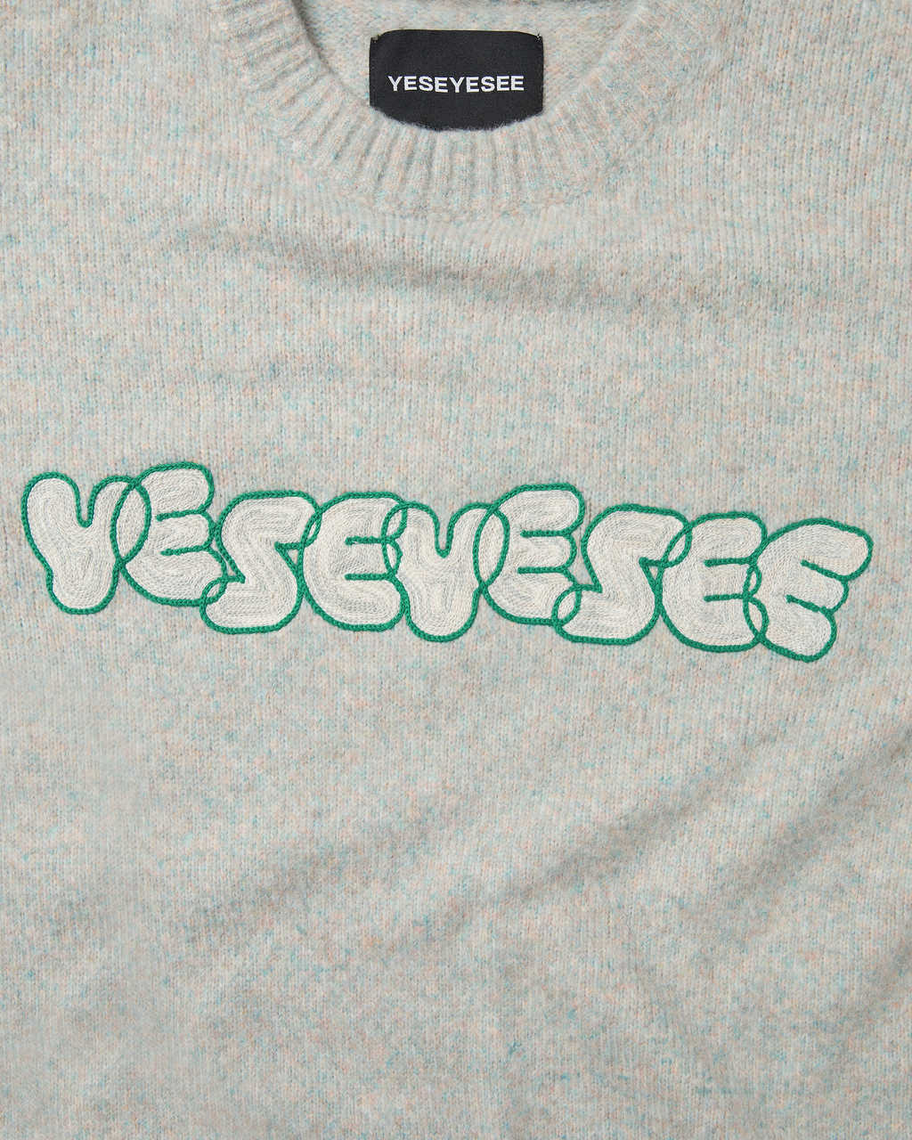 yeseyesee - Marble Pattern Logo Knit Pullover (Multi) product image 4 | TRAB K-Fashion Australia
