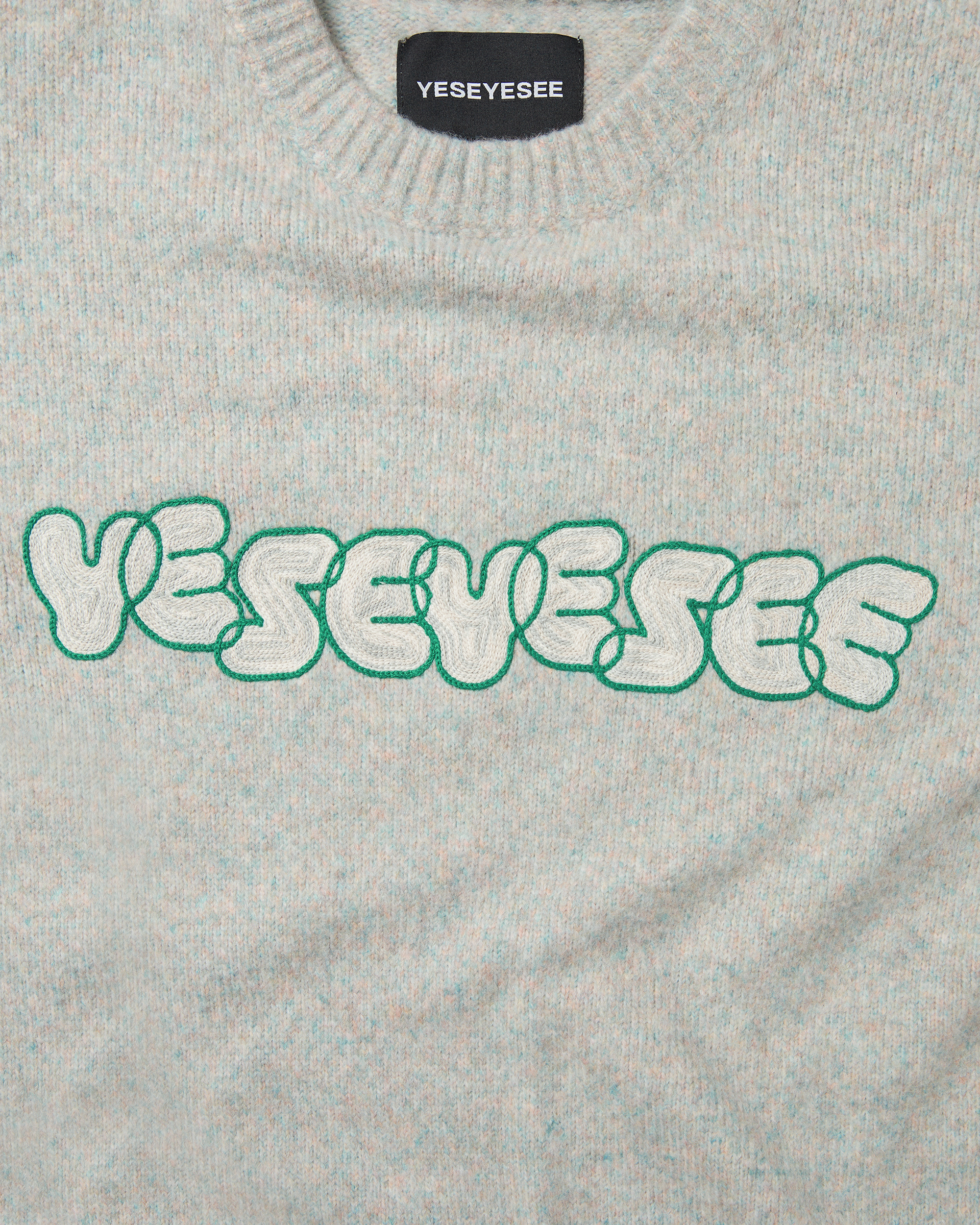 yeseyesee - Marble Pattern Logo Knit Pullover (Multi) product image 4 | TRAB K-Fashion Australia
