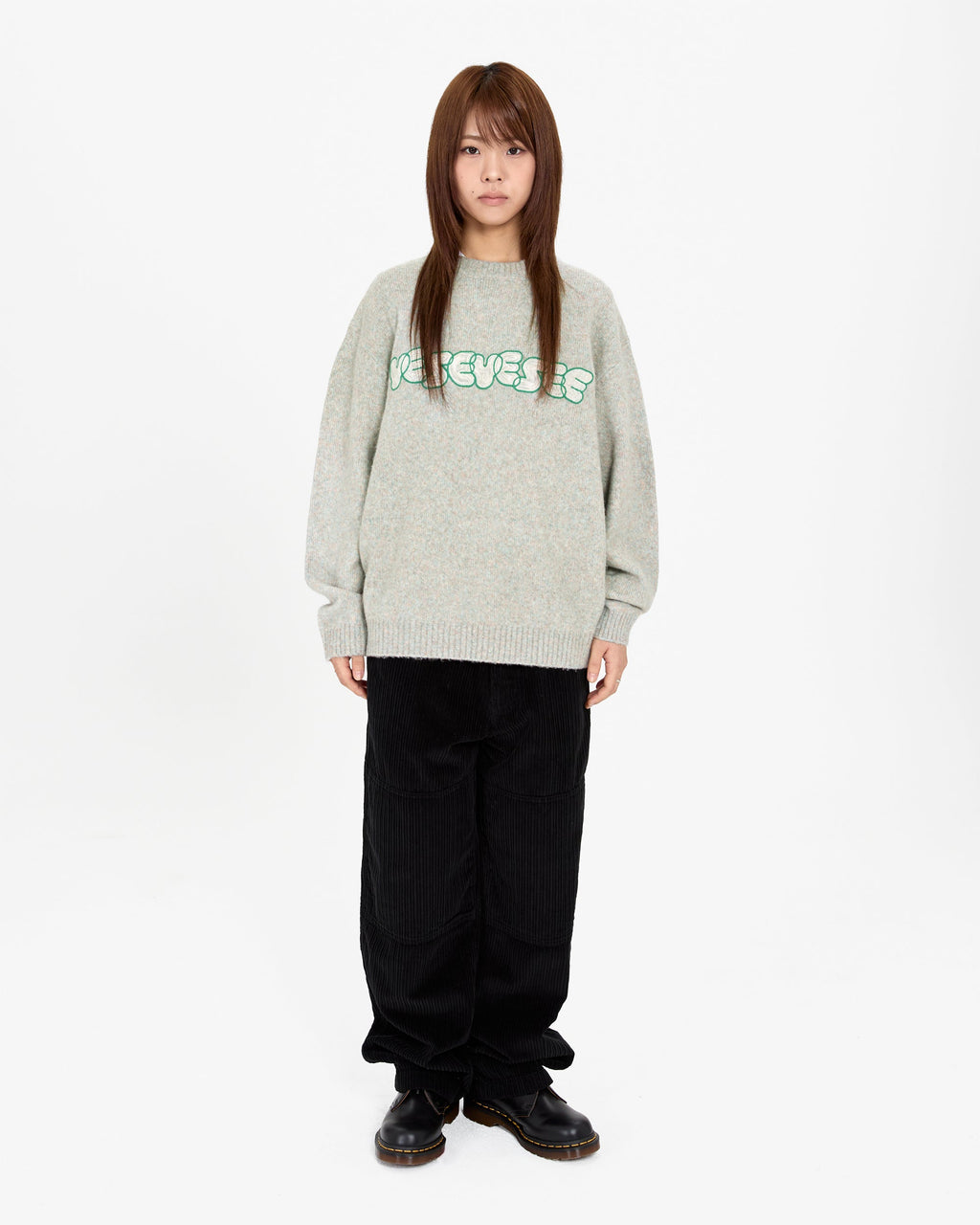 yeseyesee - Marble Pattern Logo Knit Pullover (Multi) product image 6 | TRAB K-Fashion Australia