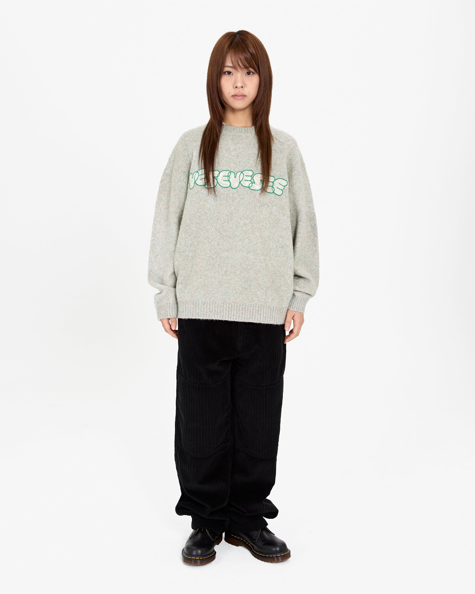 yeseyesee - Marble Pattern Logo Knit Pullover (Multi) product image 6 | TRAB K-Fashion Australia