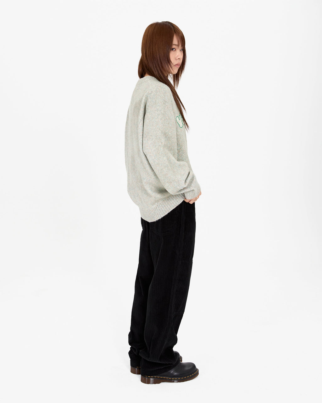 yeseyesee - Marble Pattern Logo Knit Pullover (Multi) product image 9 | TRAB K-Fashion Australia