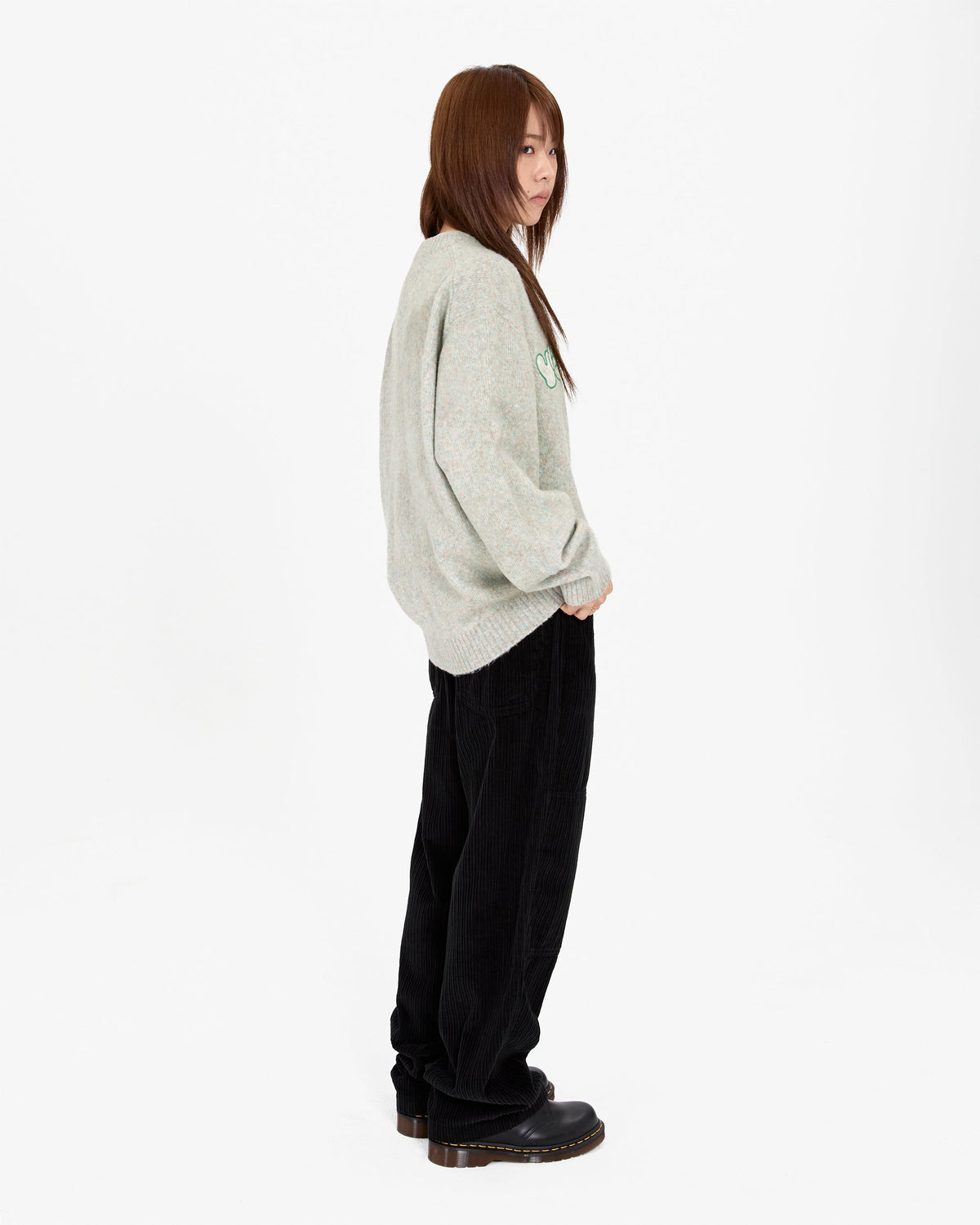 yeseyesee - Marble Pattern Logo Knit Pullover (Multi) product image 9 | TRAB K-Fashion Australia