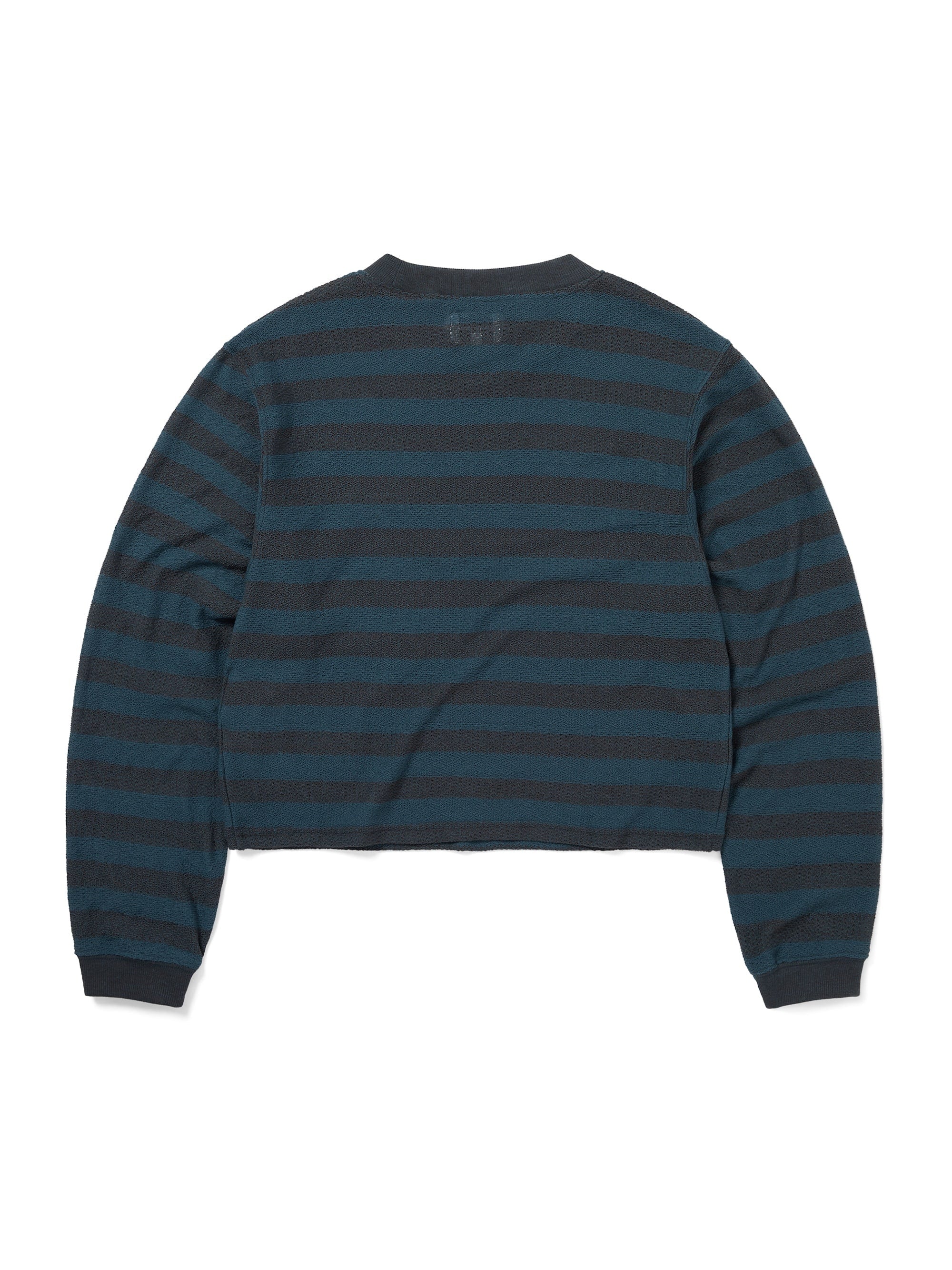 thisisneverthat - Mesh Striped W Crewneck (Dark Brown) product image 3 | TRAB K-Fashion Australia