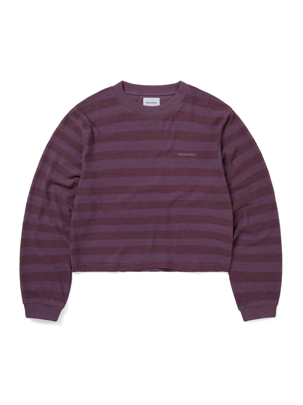 thisisneverthat - Mesh Striped W Crewneck (Rose) product image 1 | TRAB K-Fashion Australia