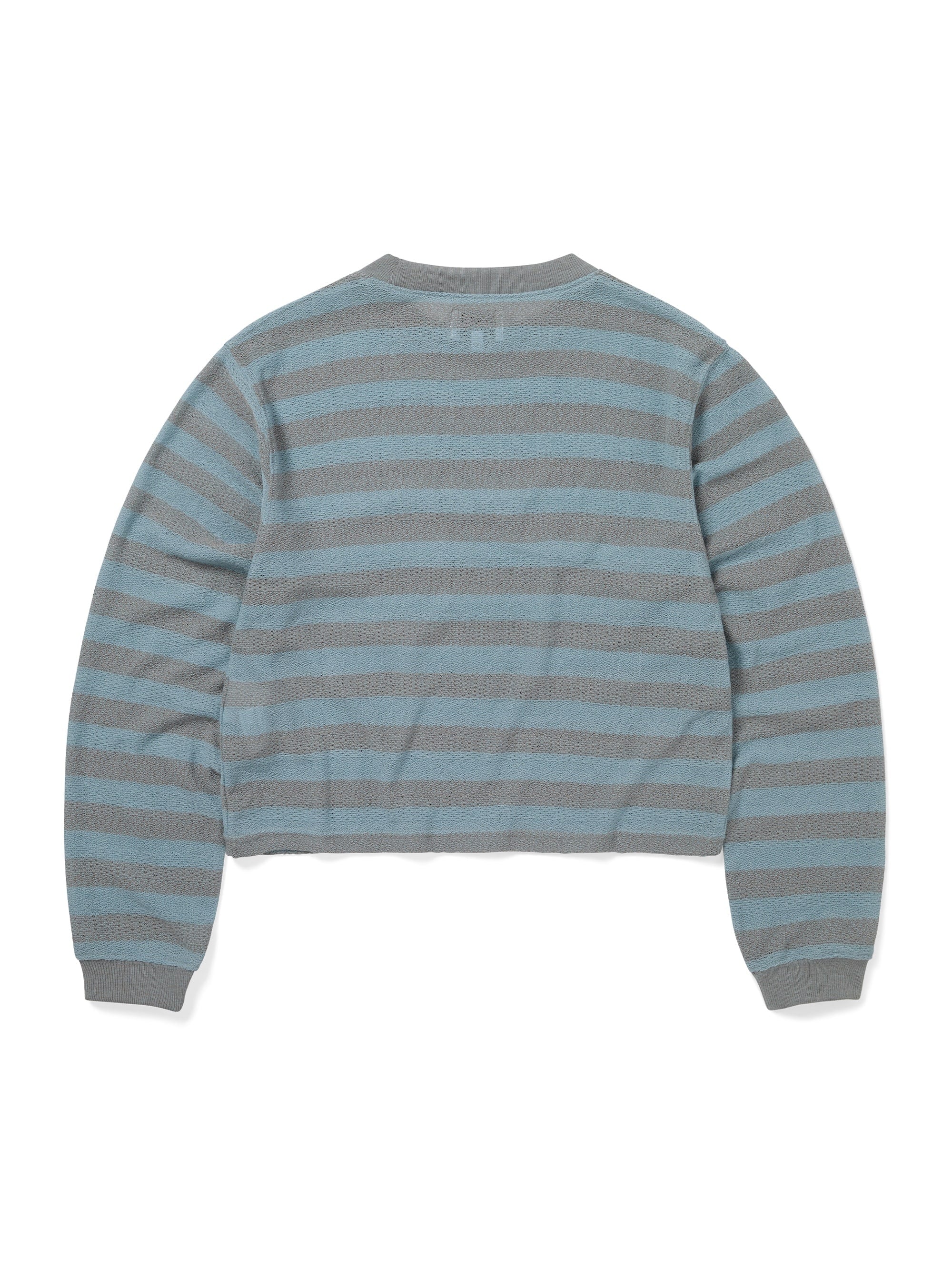 thisisneverthat - Mesh Striped W Crewneck (Sky Blue) product image 3 | TRAB K-Fashion Australia
