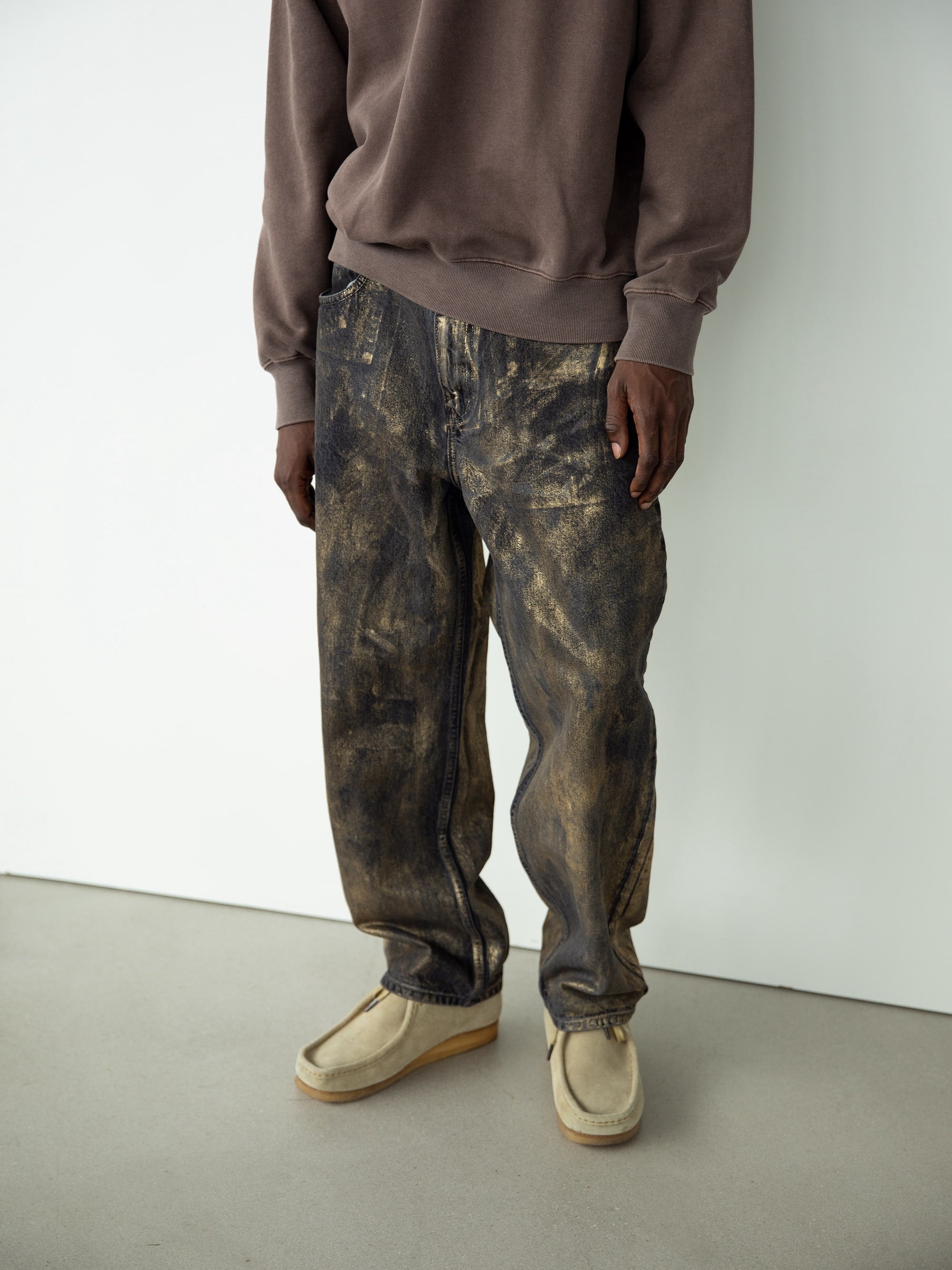 thisisneverthat - Metal Relaxed Jeans (Gold) product image 5 | TRAB K-Fashion Australia
