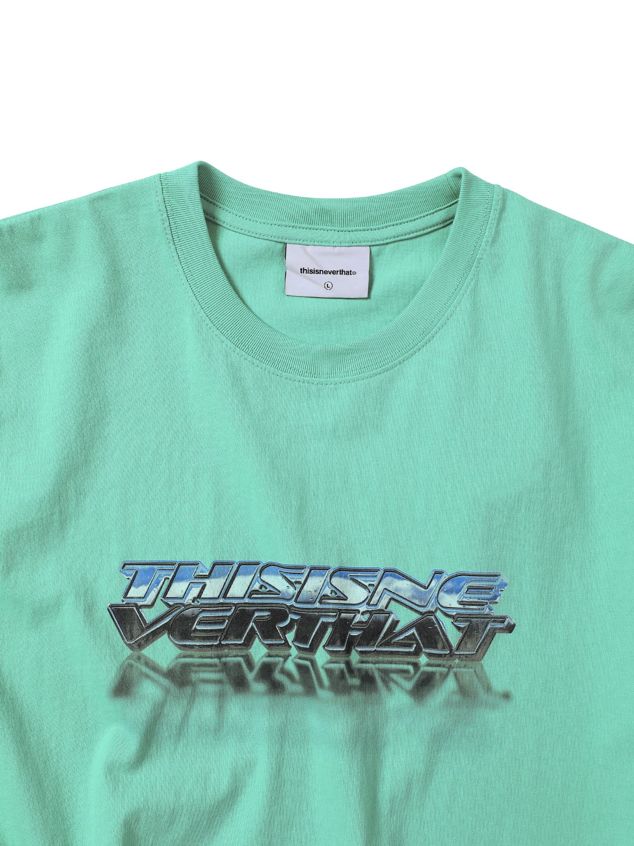 thisisneverthat - Metallic Logo Tee (Mint) product image 2 | TRAB K-Fashion Australia