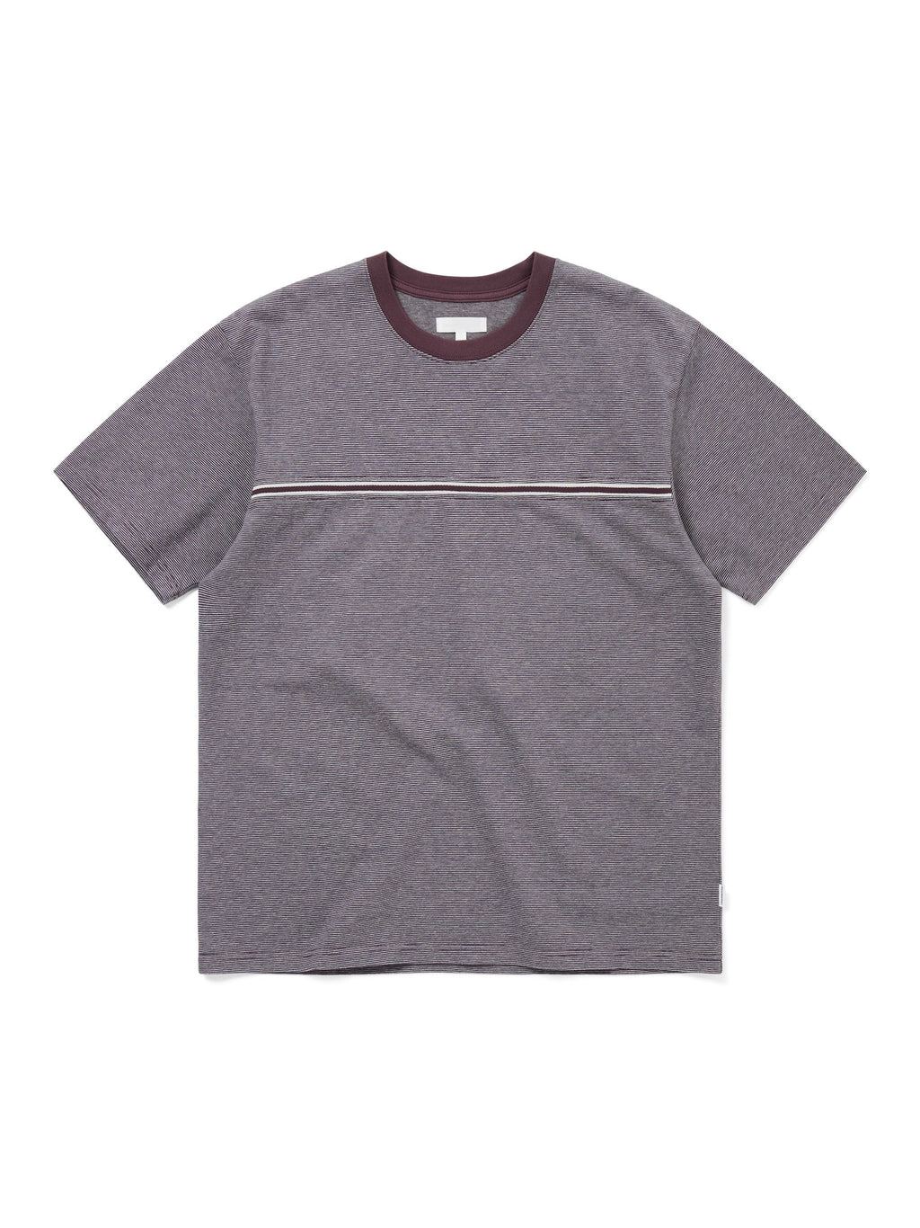 thisisneverthat - Micro Striped Tee (Wine) product image 1 | TRAB K-Fashion Australia